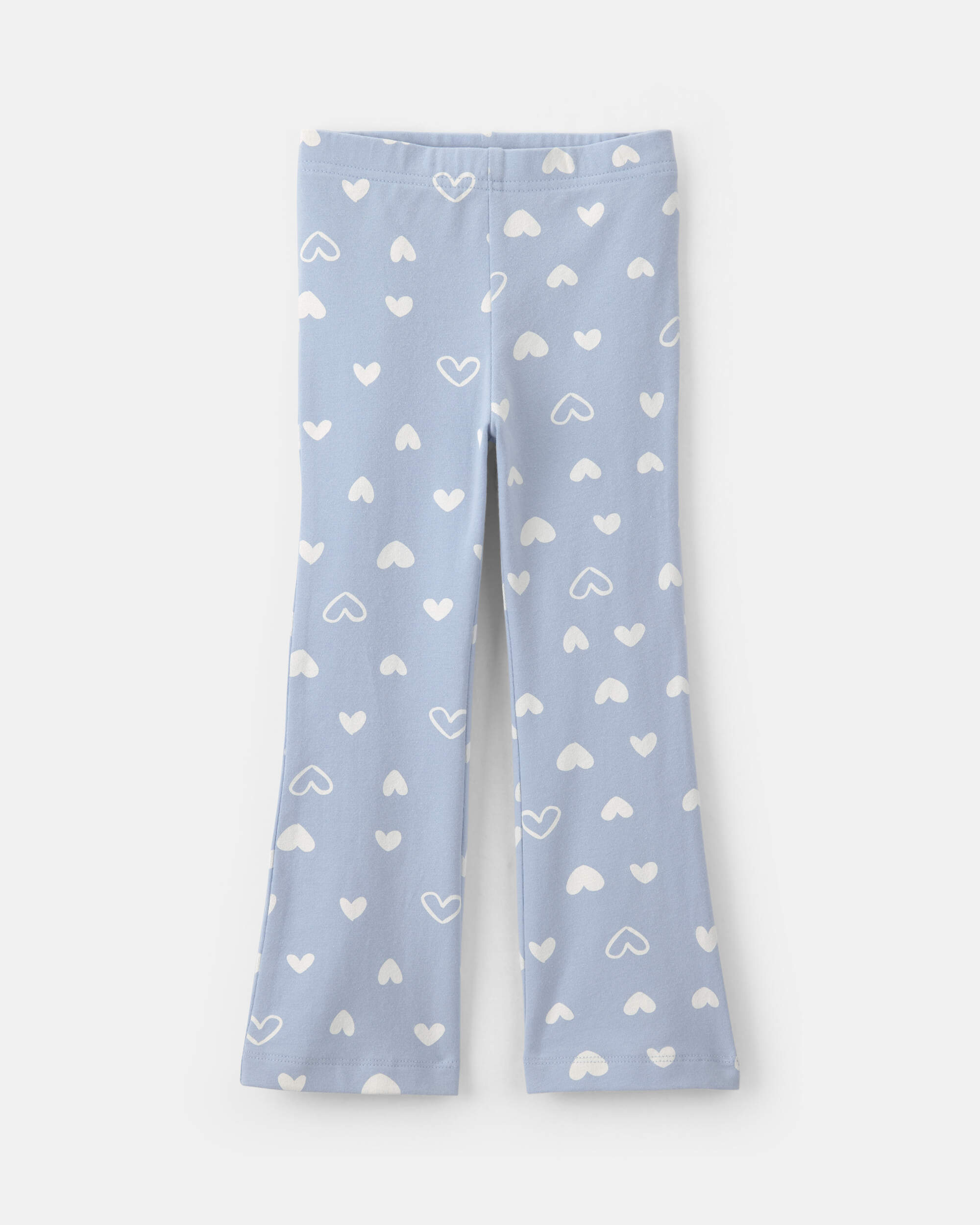 Toddler Girl Heart Pull-On Stretch Flare Leggings - Blue