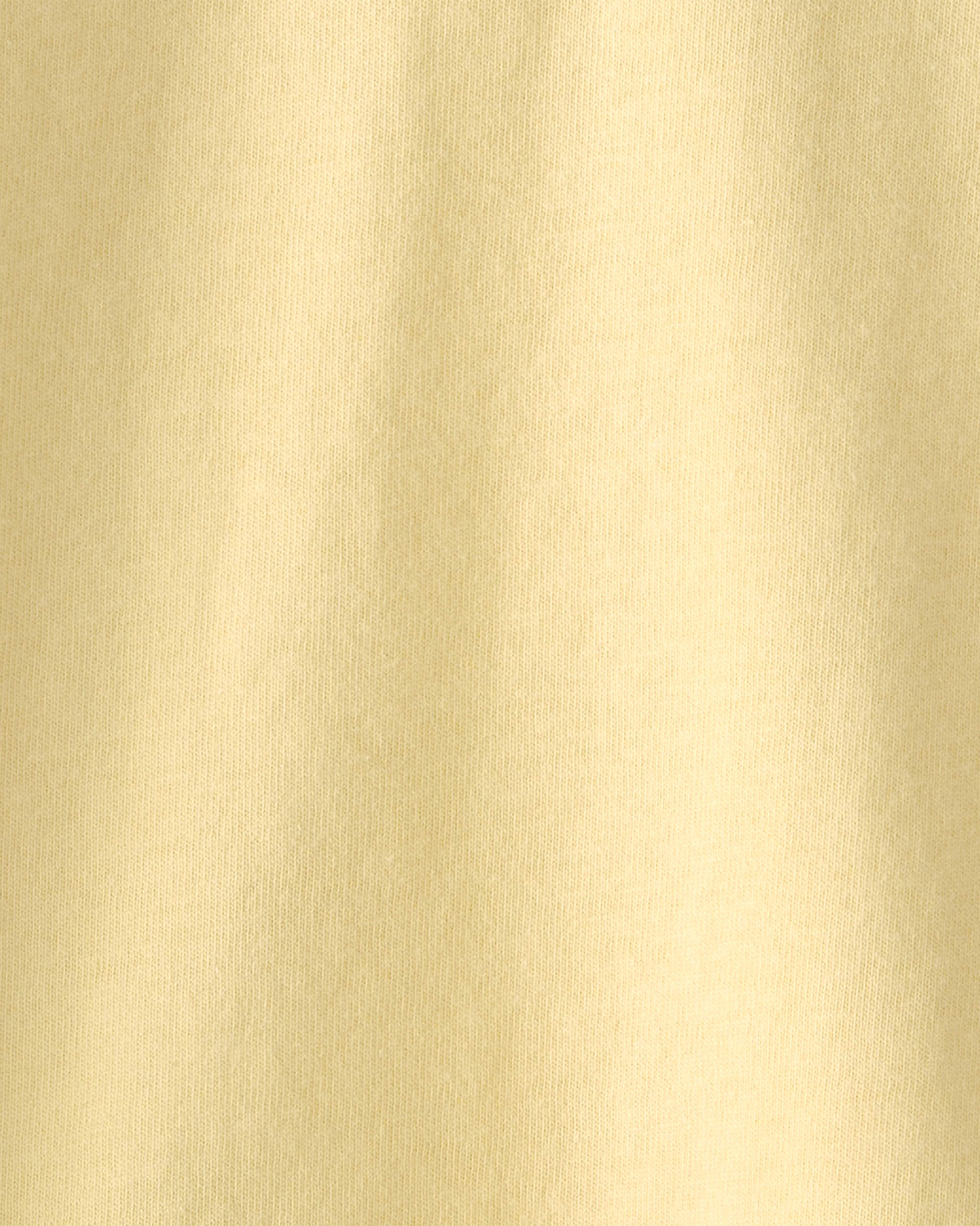 Baby Girl Heart Pocket Top - Yellow