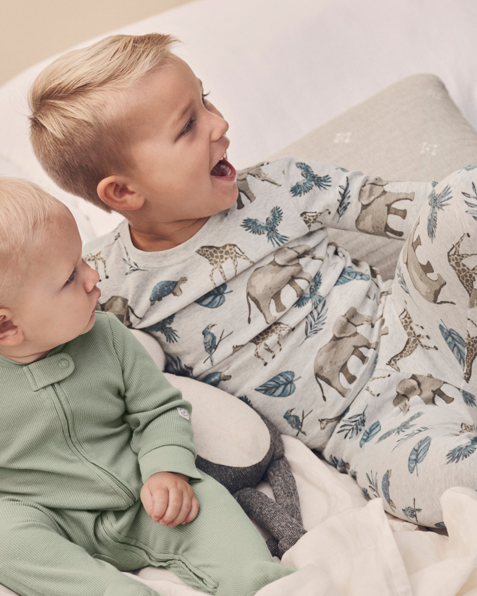 Kid Safari Print Organic Cotton 2-Piece Pyjamas