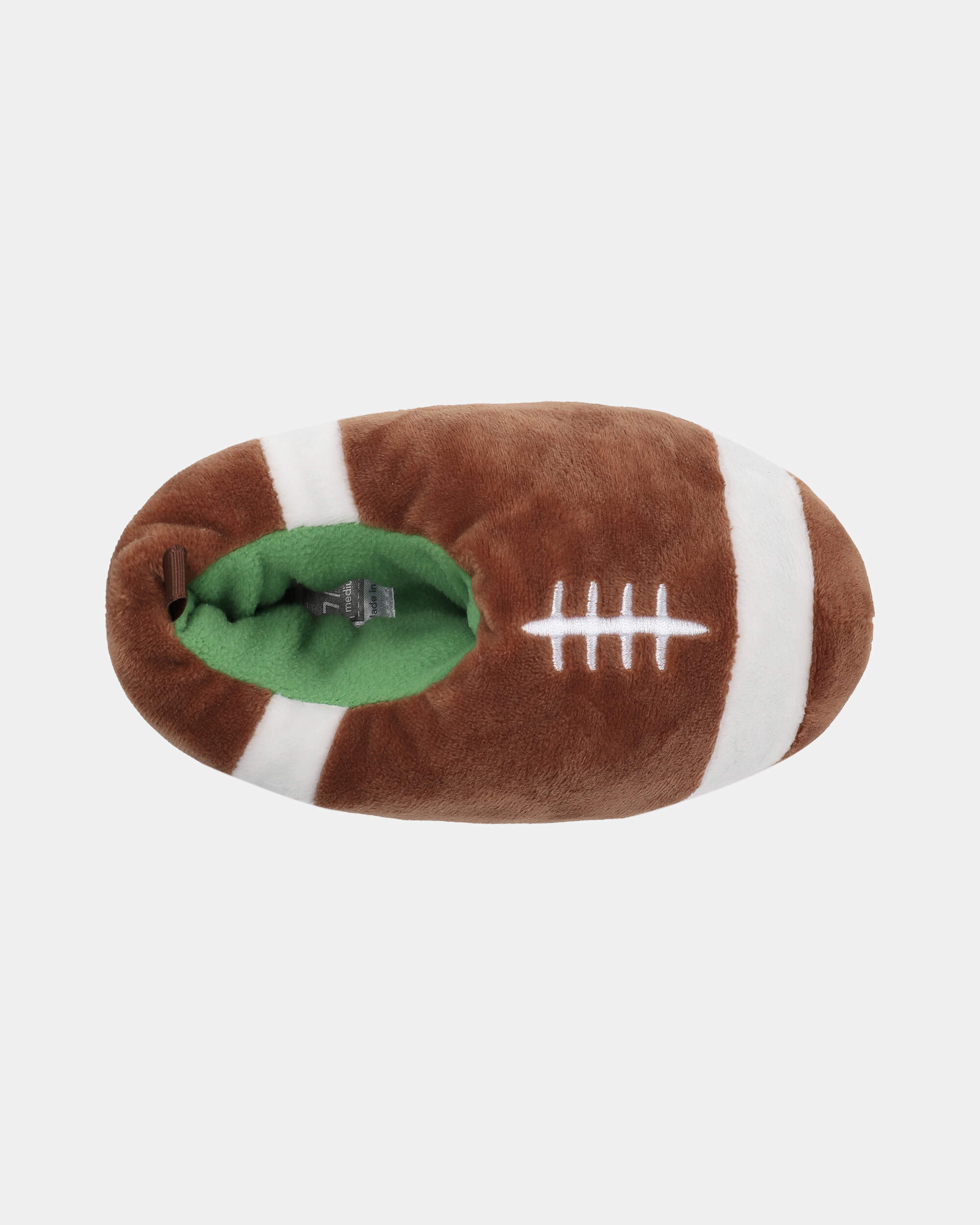 Boys Football Slippers - Brown