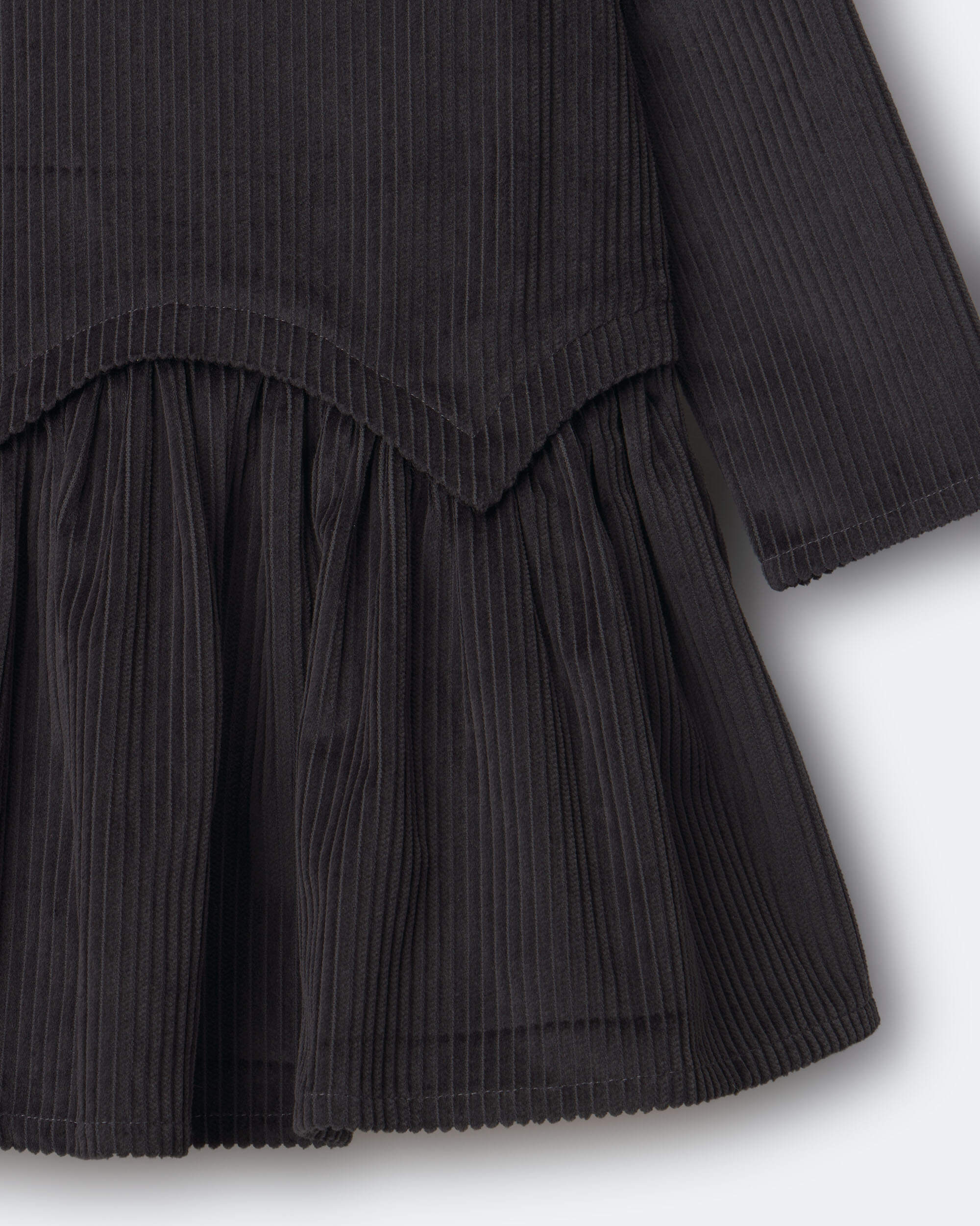 Toddler Girl Long-Sleeve Drop-Waist Dress – Dark Grey