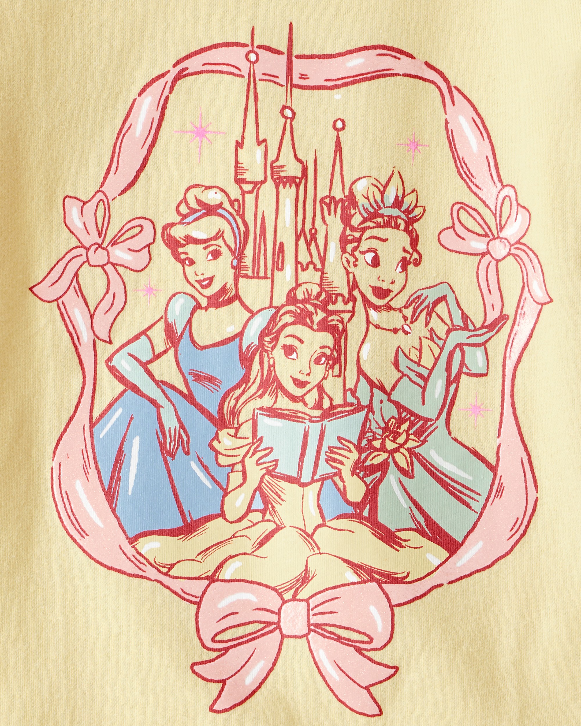 Toddler Disney© Princess Short Sleeve Graphic Tee- Yellow