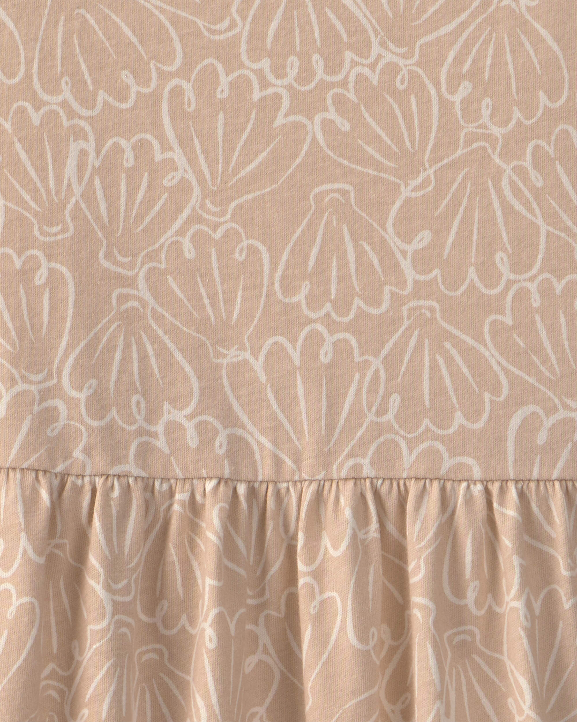 Girls Shell Sleeveless Knit Dress - Tan