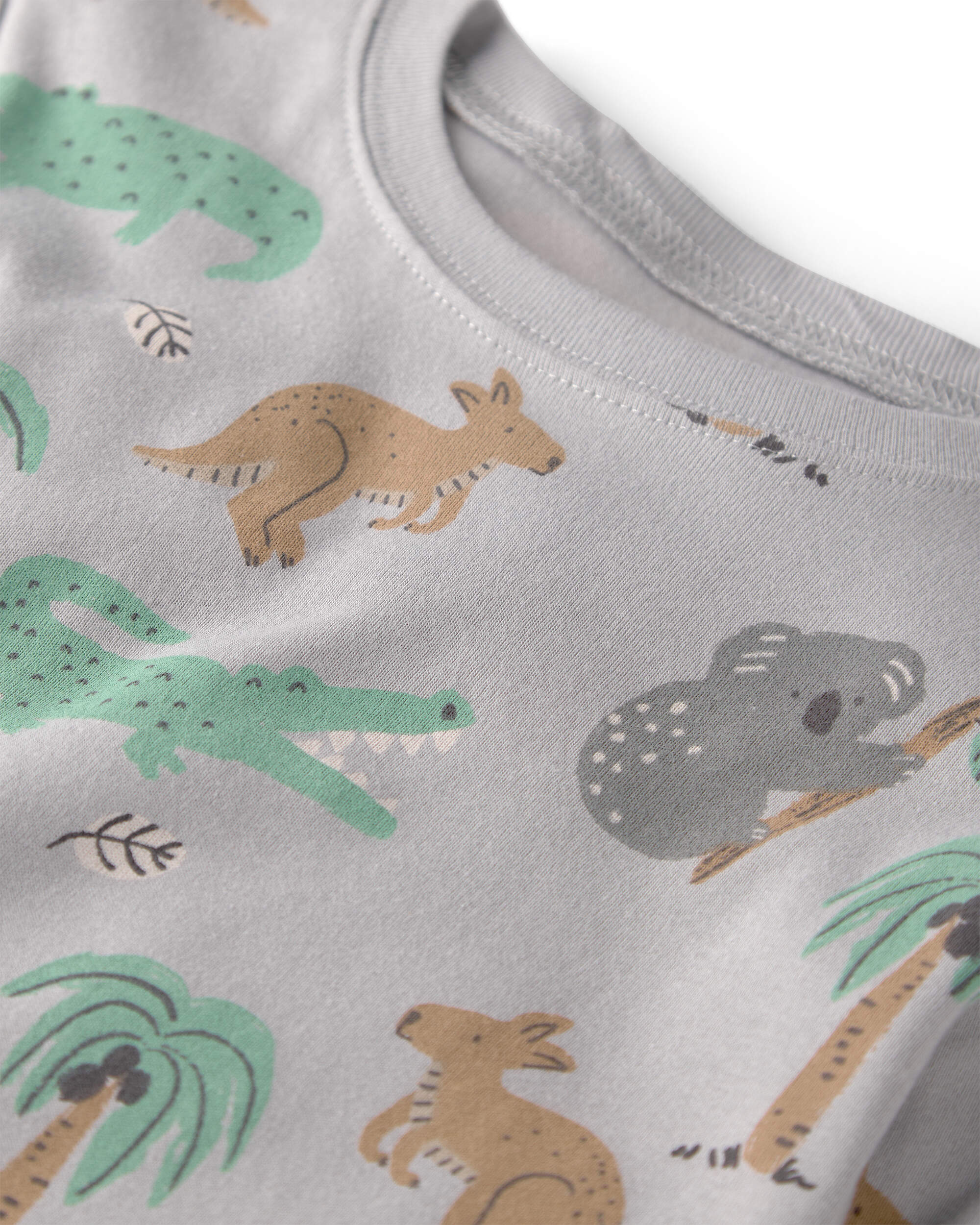Kid 2-Piece Organic Cotton Pyjama Aussie Friends Print