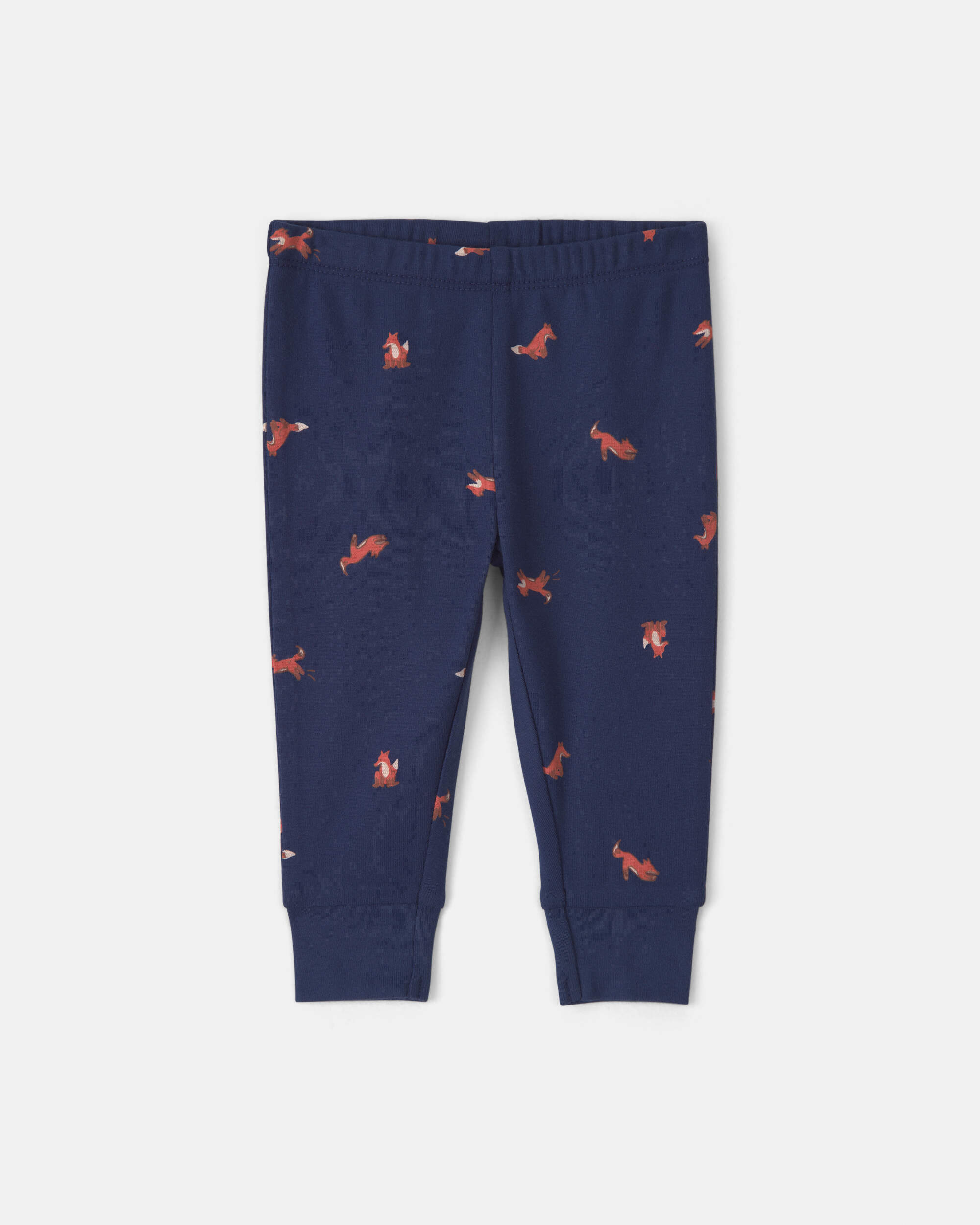 Baby Boy 3-Piece Fox Long-Sleeve Bodysuit & Pant Set - Navy Blue/Grey