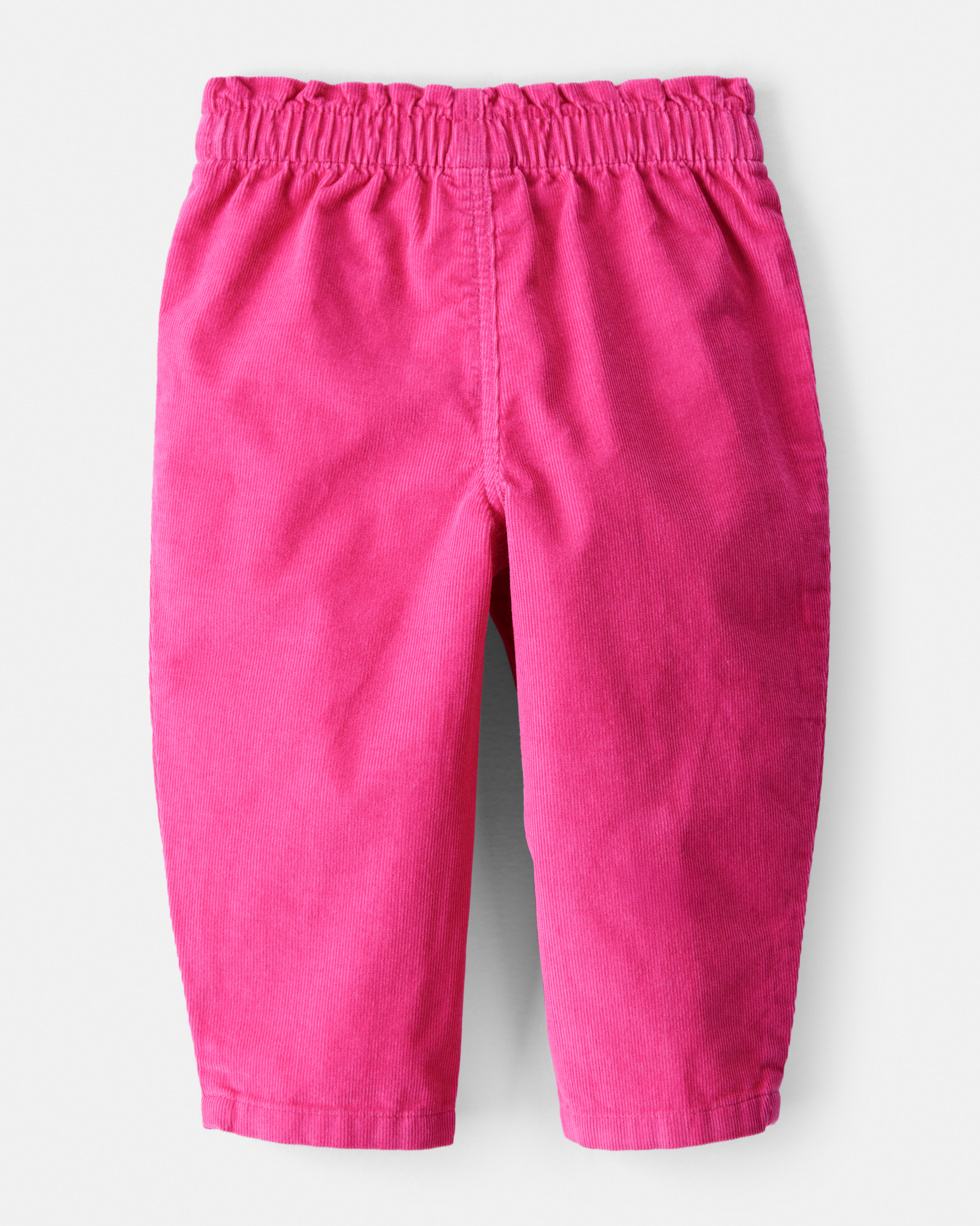 Baby Girl Heart Pocket Barrel Pants - Pink