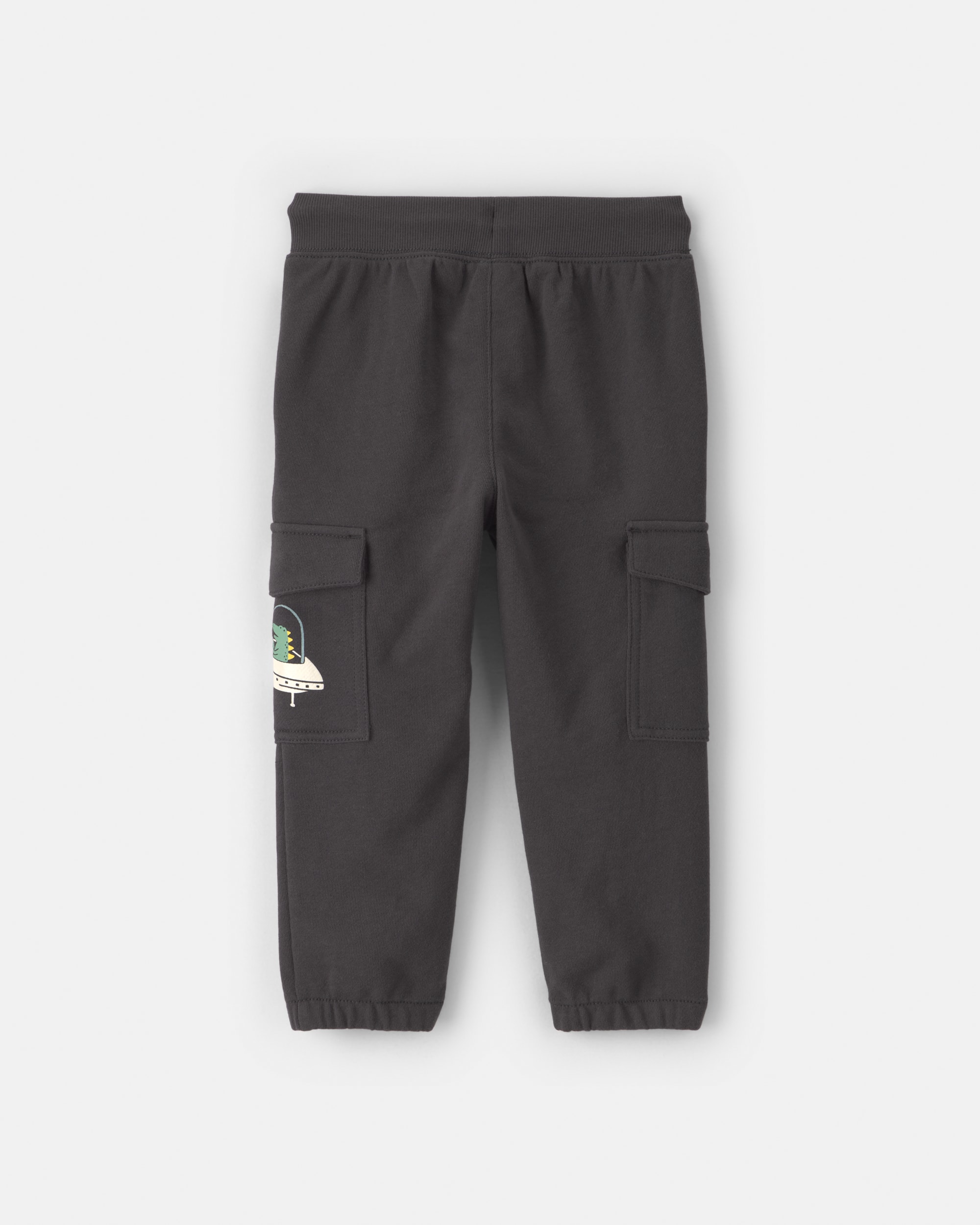 Toddler Boy French Terry Cargo Joggers - Grey