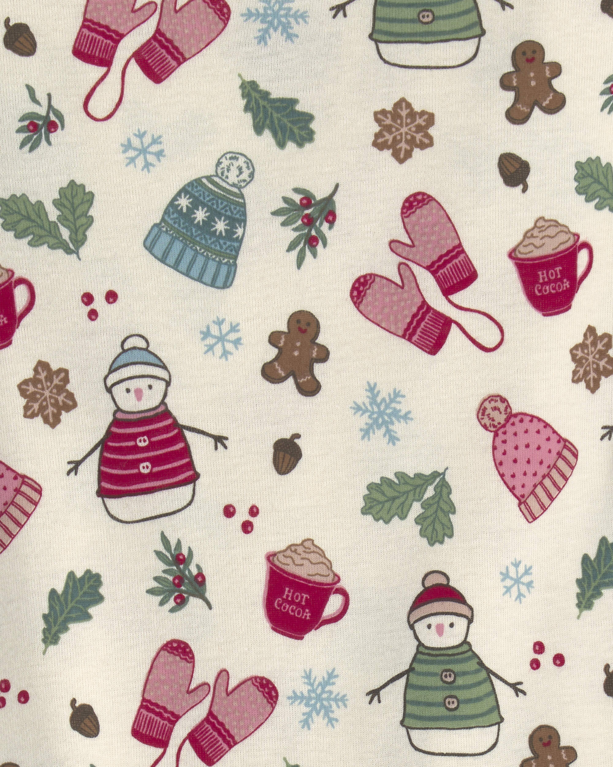Toddler Girl 2-Piece Organic Cotton Pyjamas Winter Wonderland