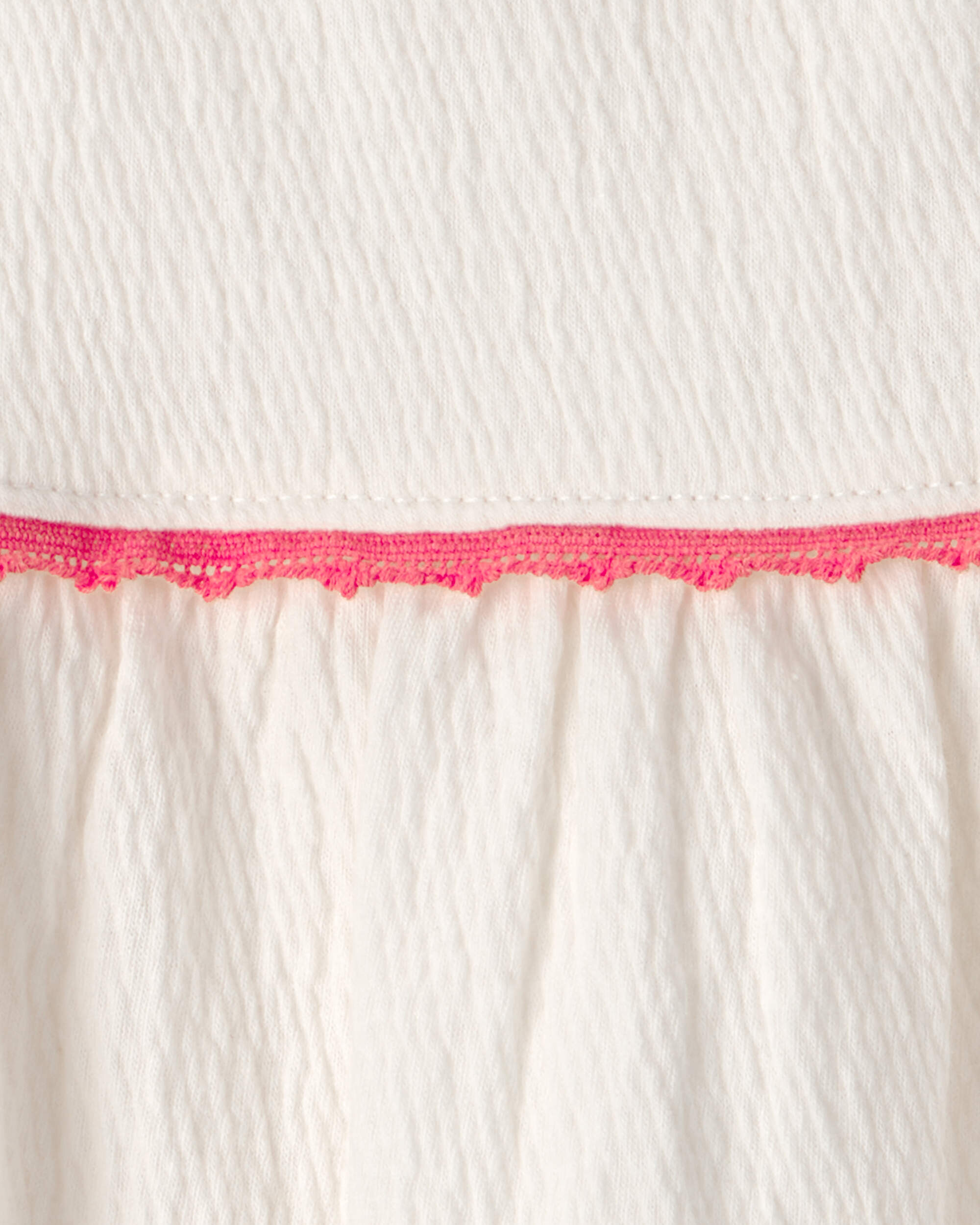 Toddler Girl Crinkle Tank Top - Ivory