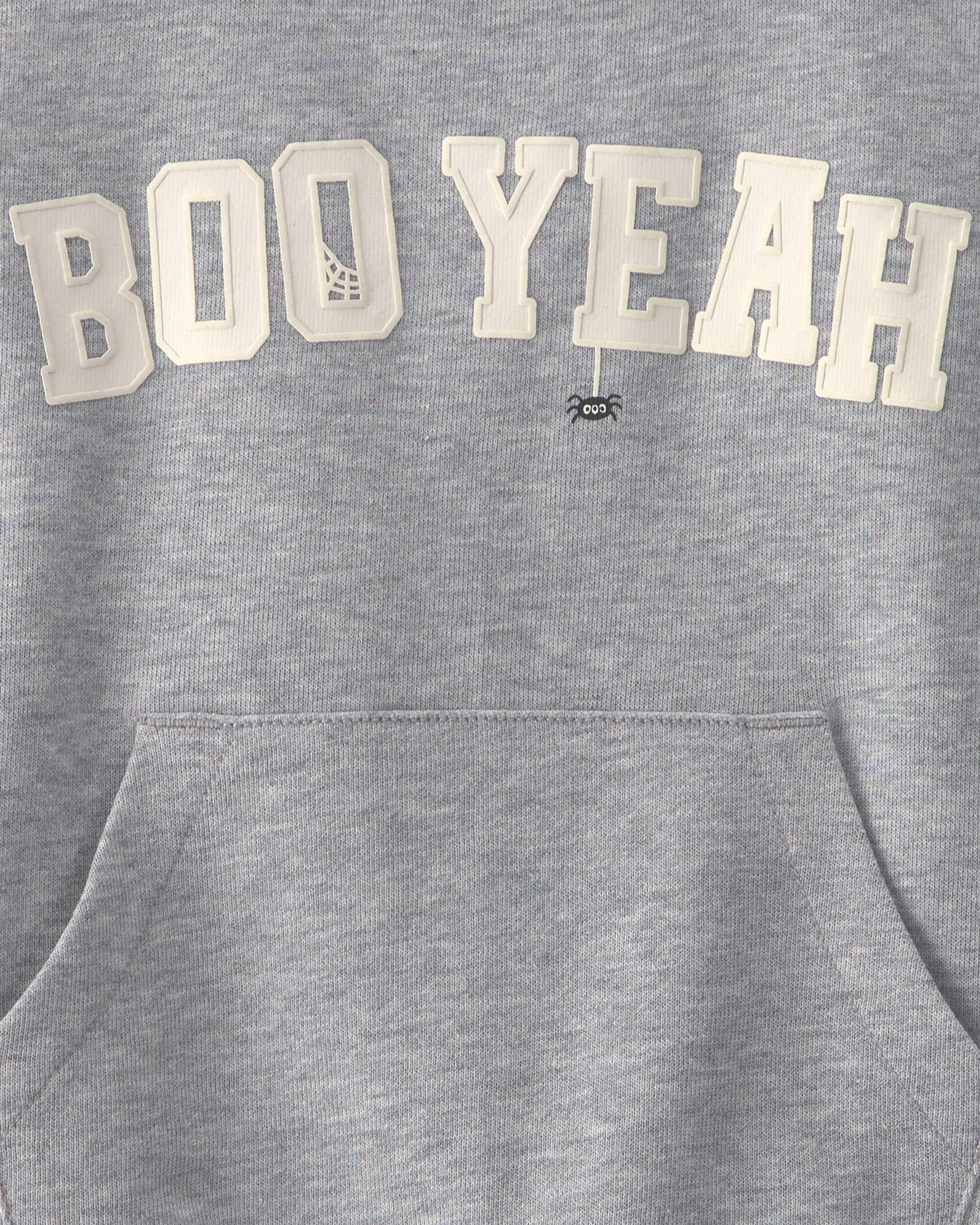 Baby Boy 2-Piece 'Boo Yeah' Halloween French Terry Top & Pant Set - Grey/Black