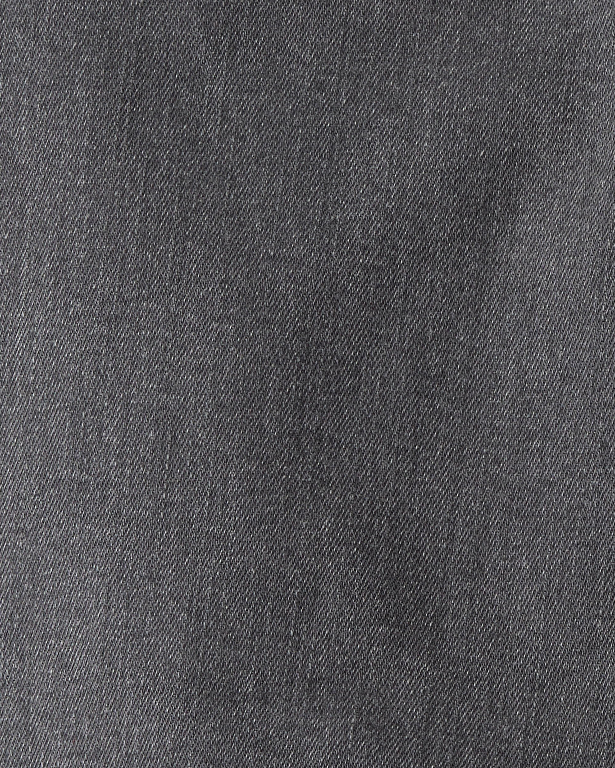 Toddler Girl Heart Pocket Barrel Jeans - Black