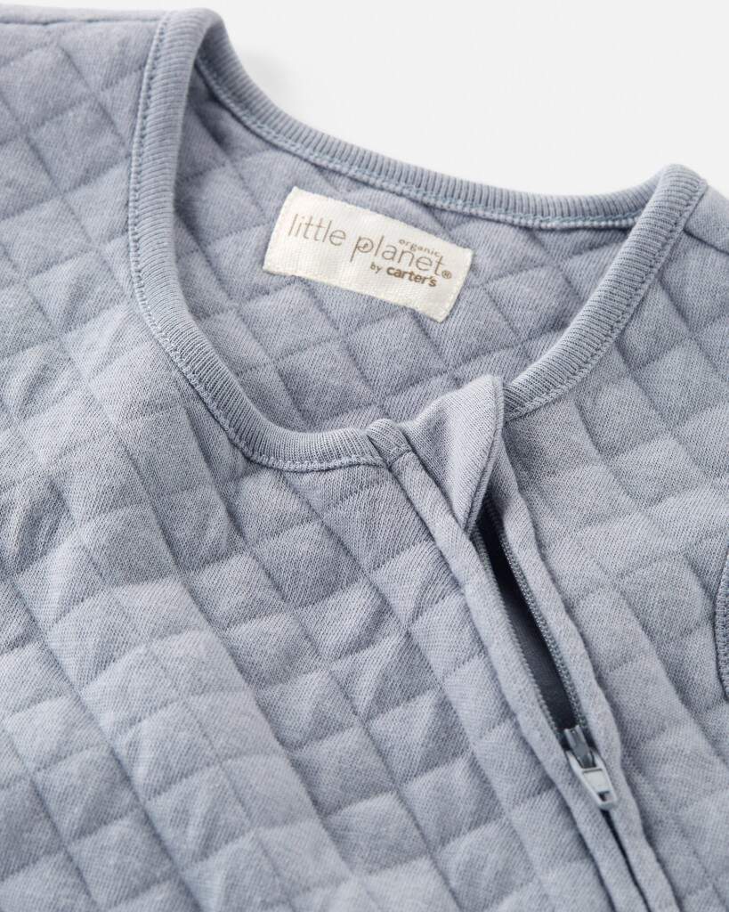 Baby Doubleknit Zip Little Planet Wearable Blanket - Grey