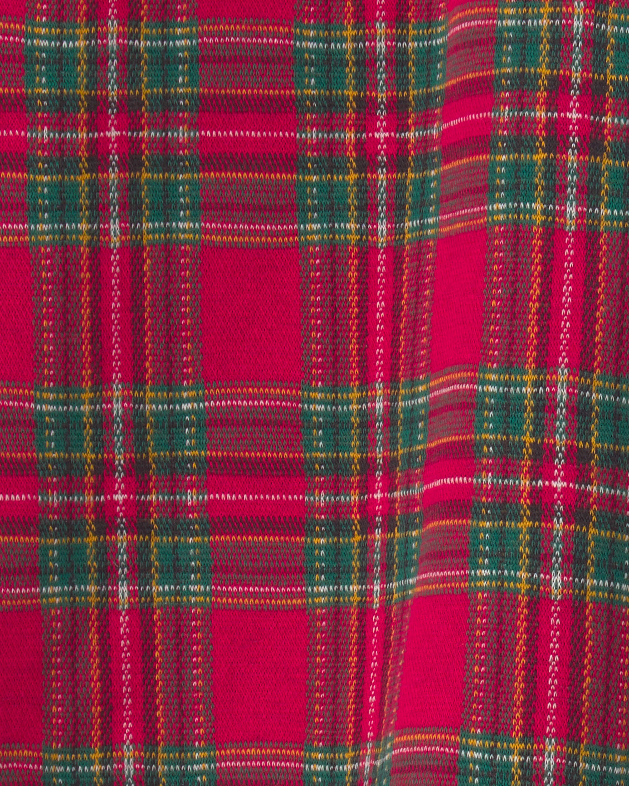 Girls Bow Plaid Skort - Red