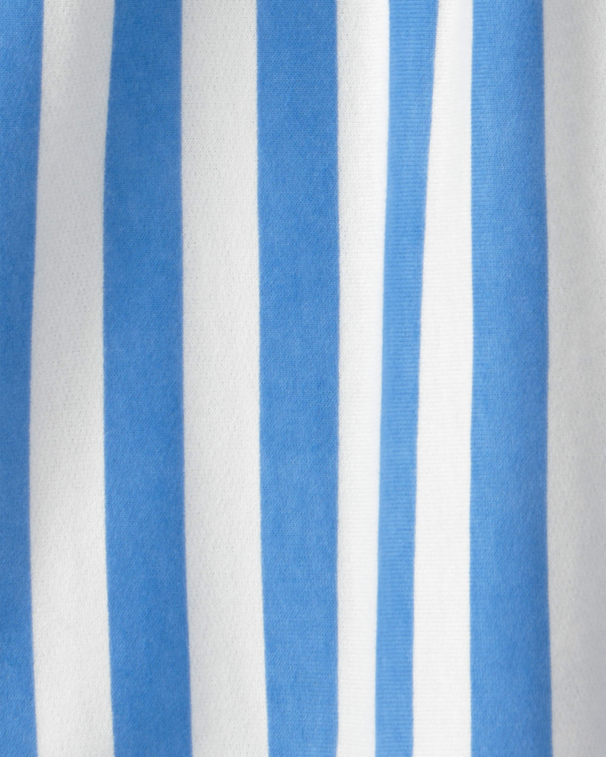 Girls Striped French Terry Dress - Blue/Ivory