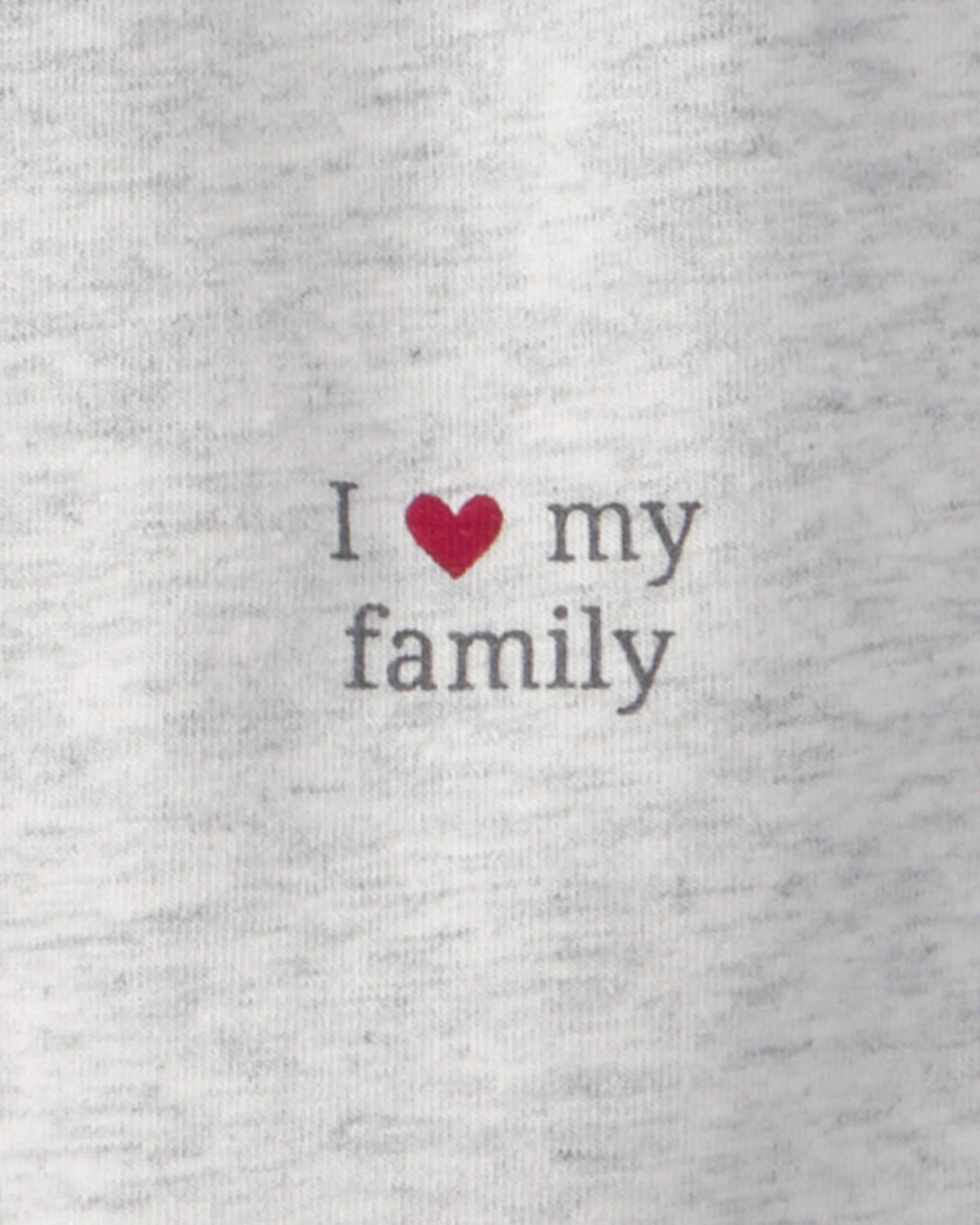 Baby 3-Piece Organic Cotton 'I Love My Family'  Pyjamas