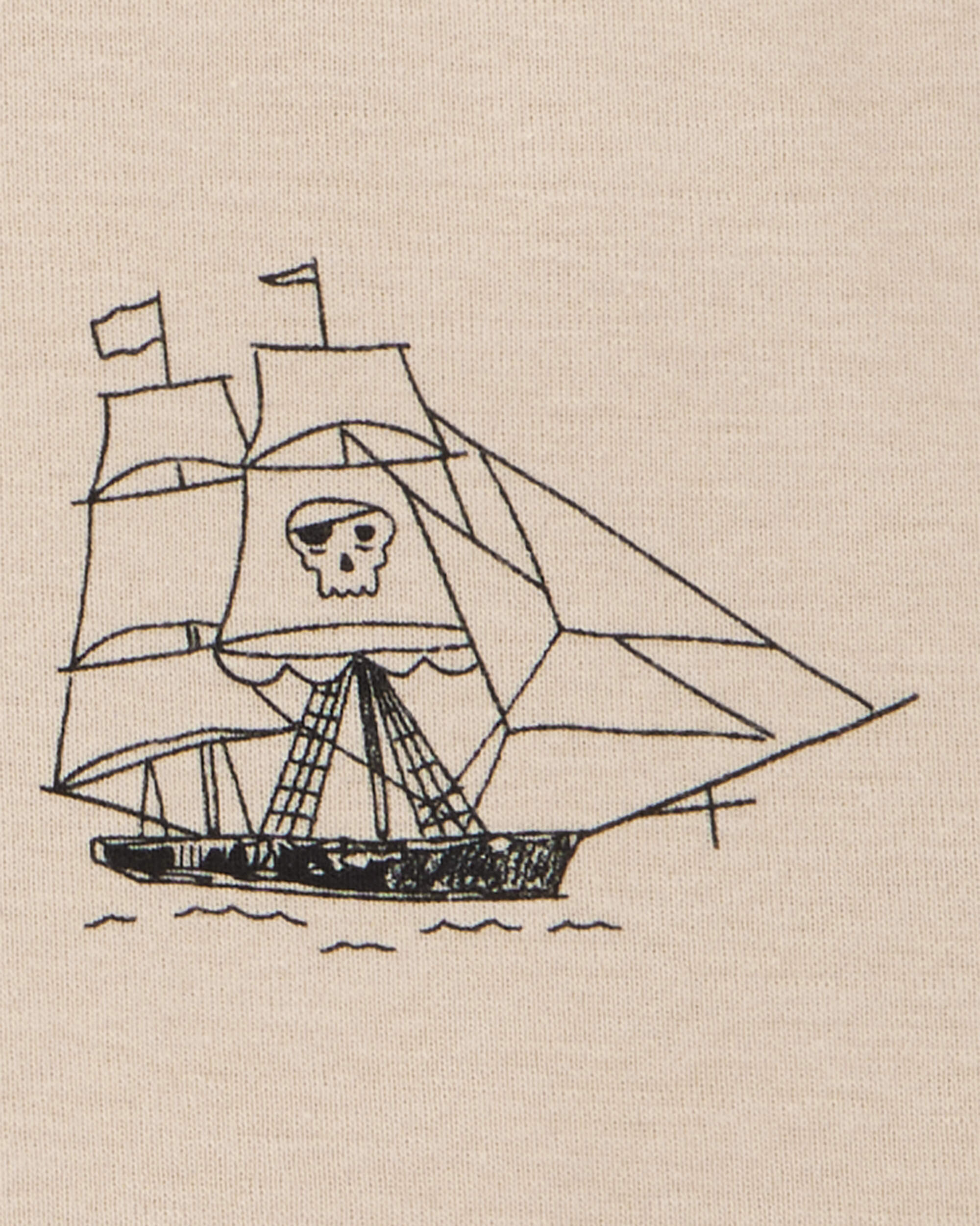 Baby Pirate Print Snug Fit Cotton 4-Piece Pyjamas