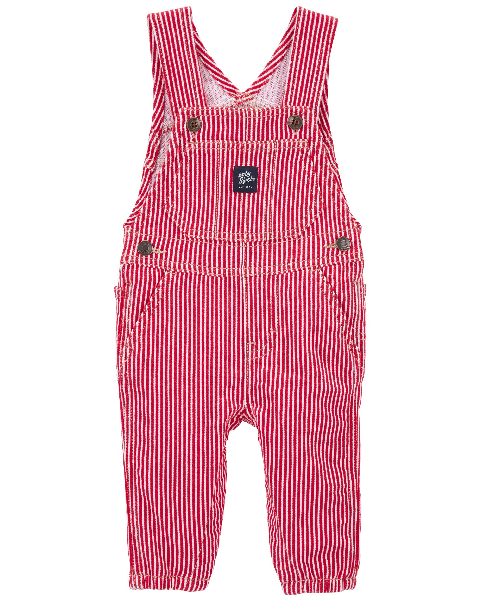 Baby Stretchy Hickory Stripe Overalls | Carter's Oshkosh Canada