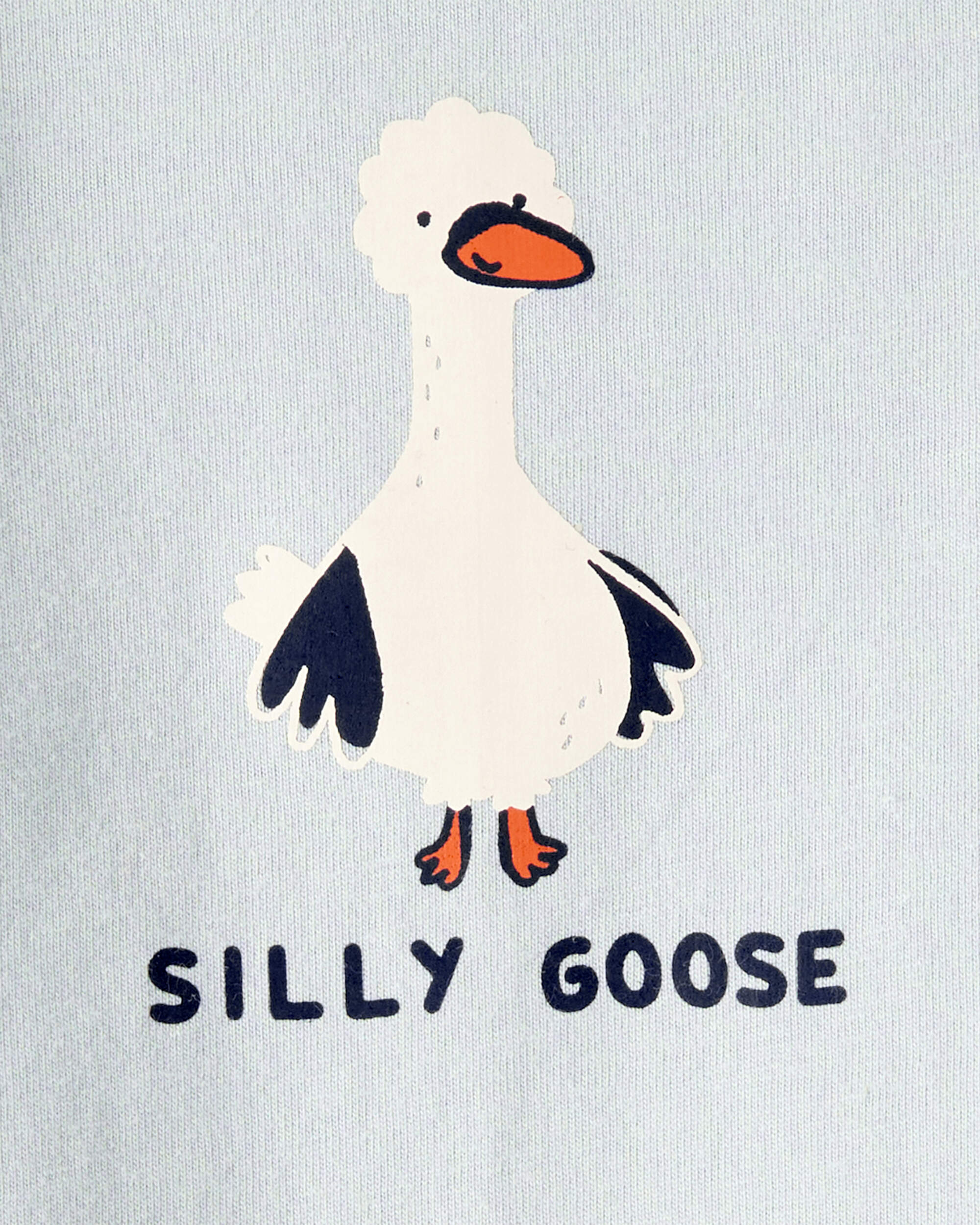 Baby Silly Goose Cotton Long-Sleeve Graphic Bodysuit - Blue
