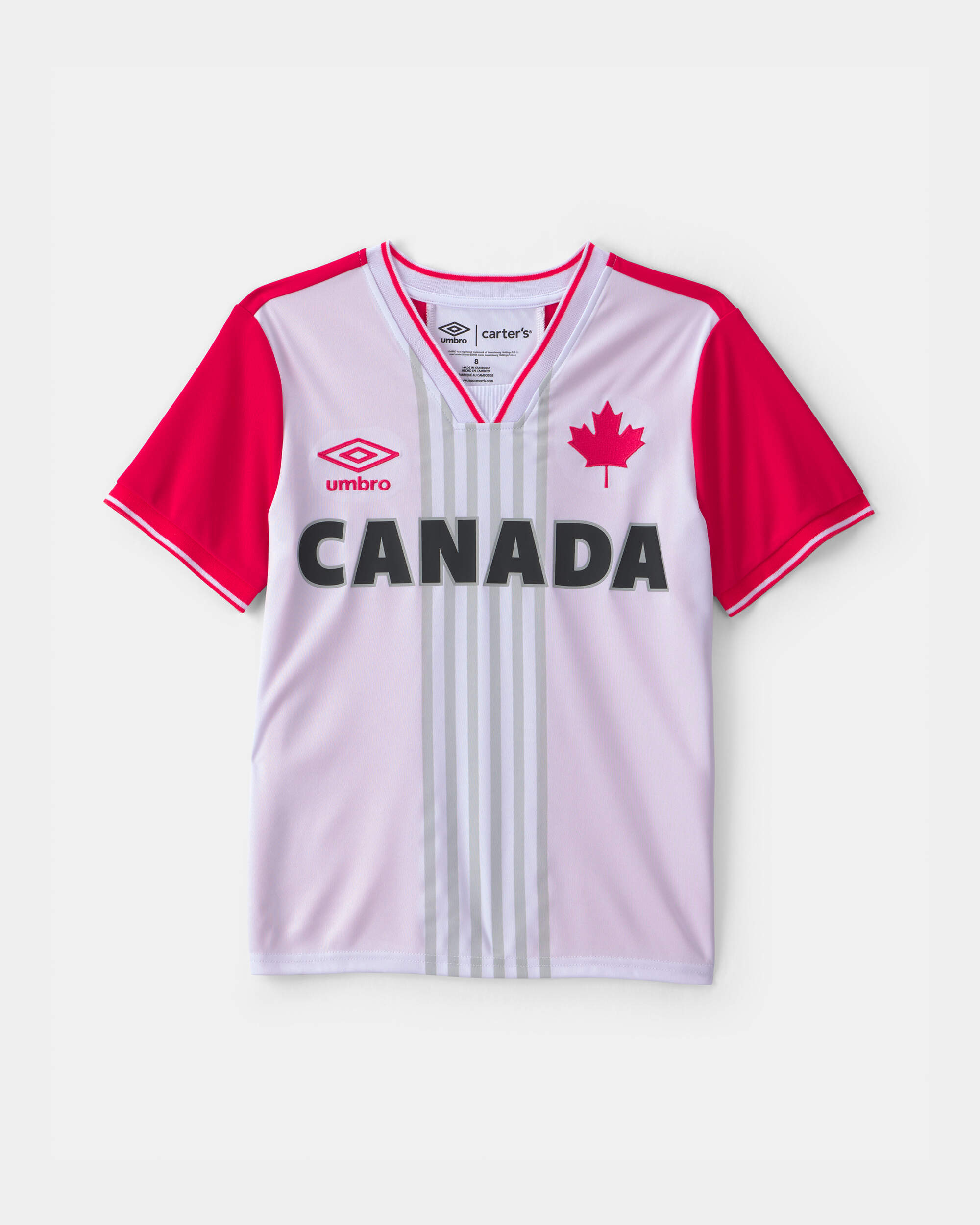 Kids Umbro Canada Soccer Jersey - Red/White