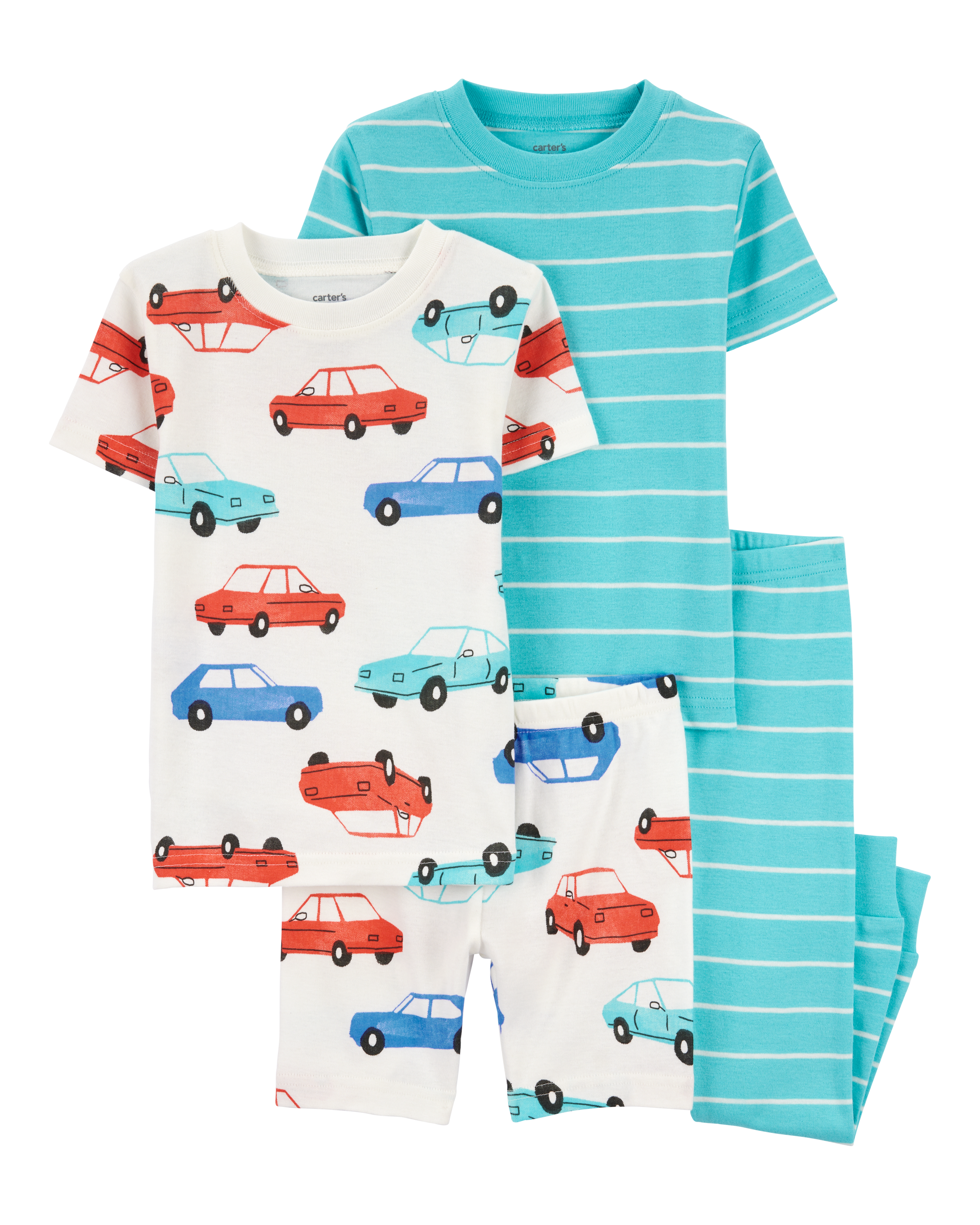Toddler 2-Piece Striped Car 100% Snug Fit Cotton Pyjamas