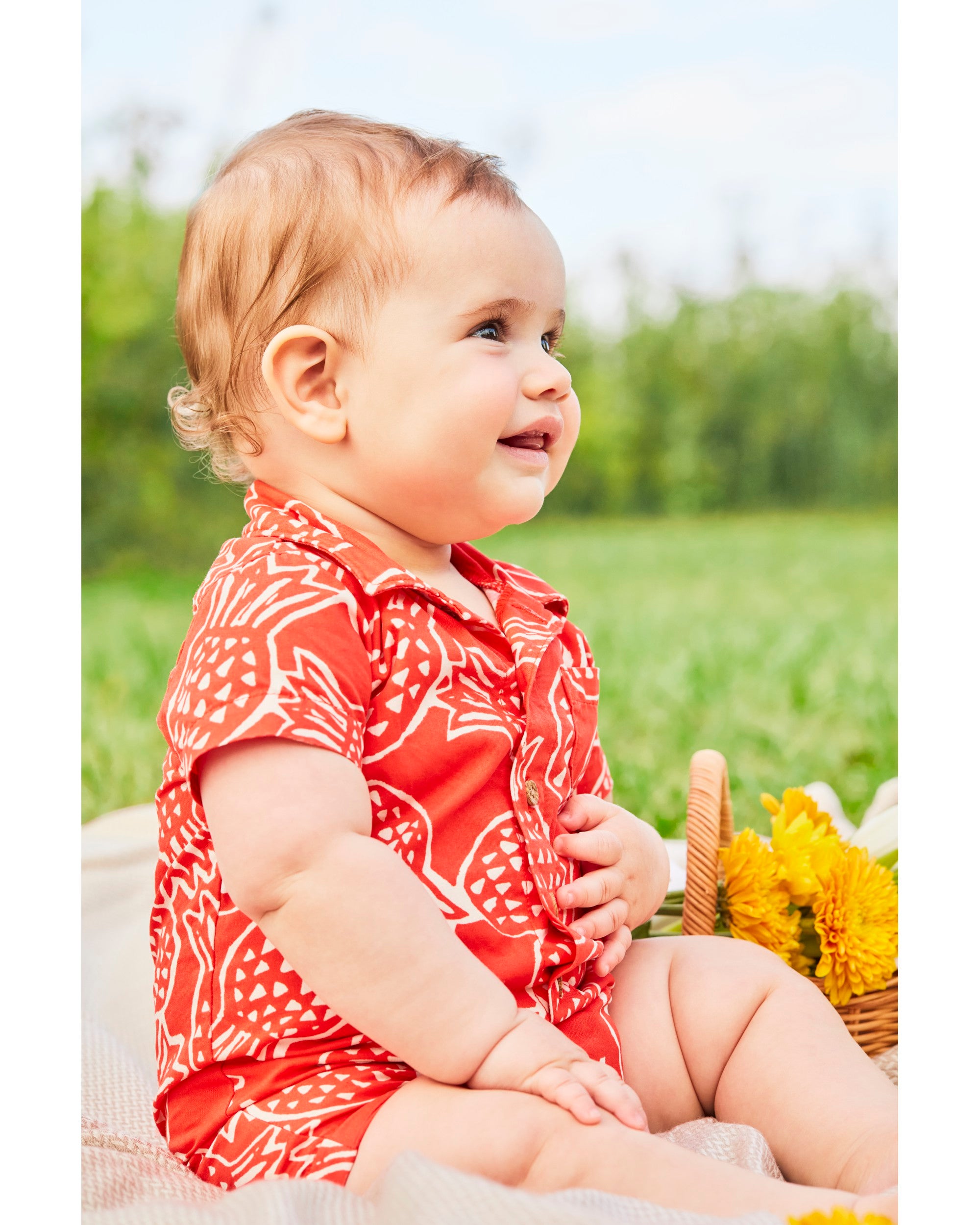 Baby Boys Baby Pineapple Cotton Romper NB Carter s