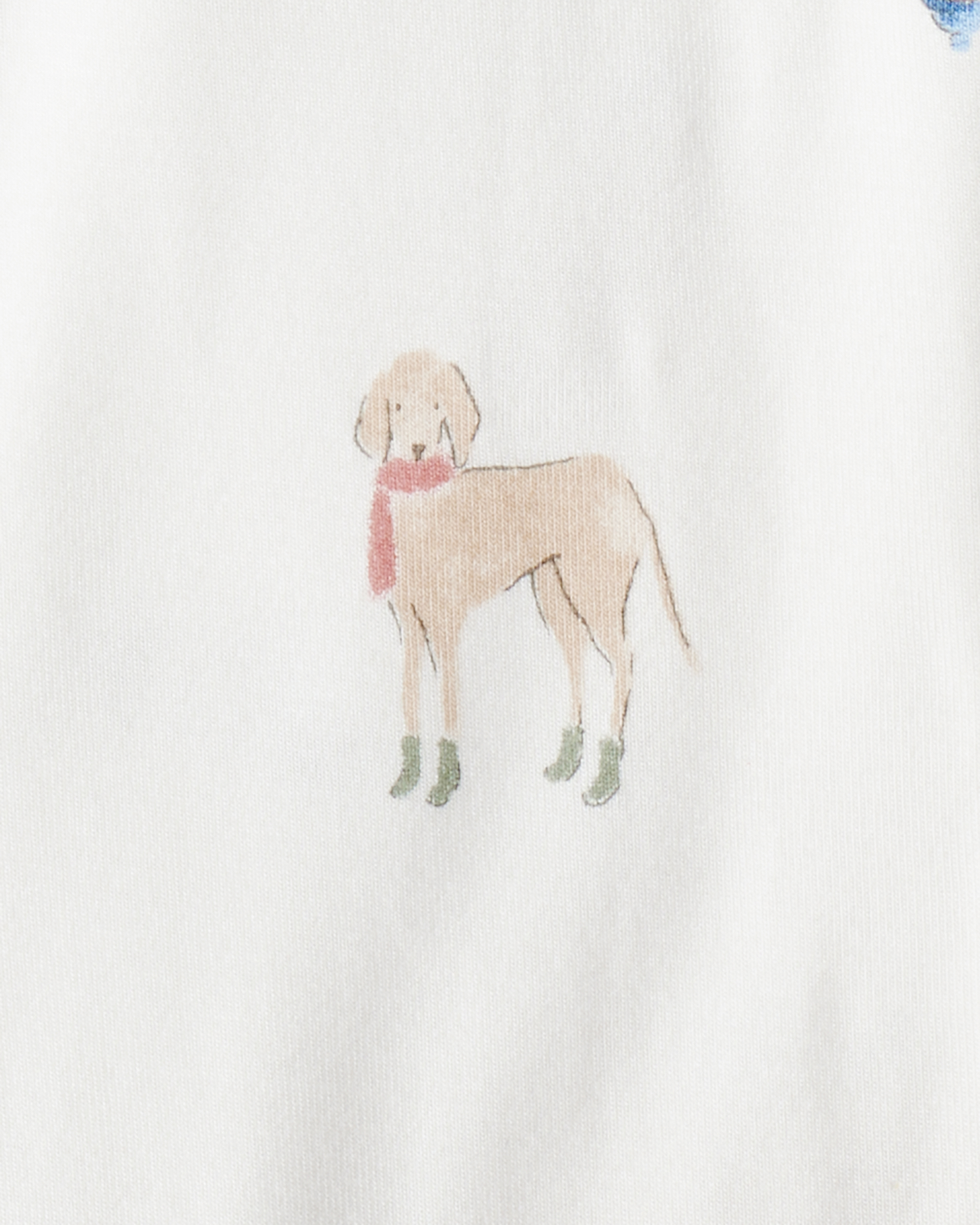 Baby Dog Print PurelySoft Snug Fit Sleeper - Cream