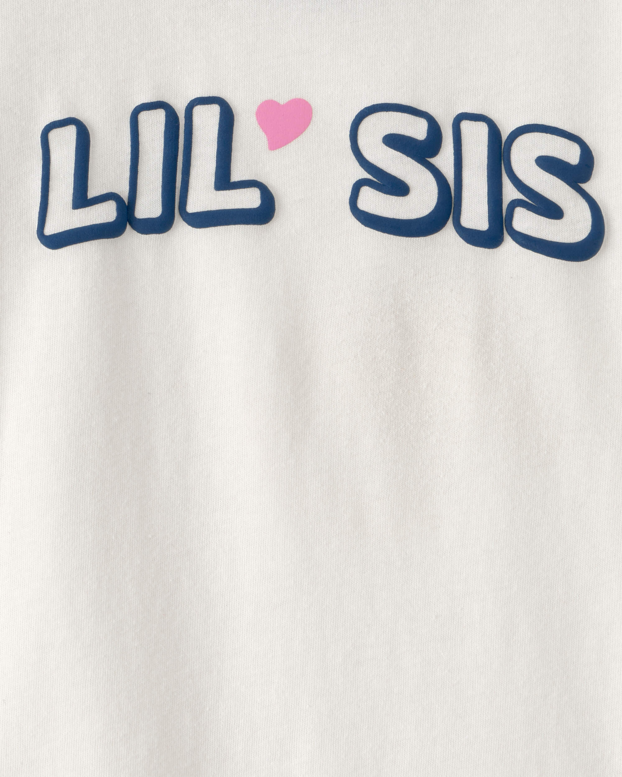 Toddler Girl 'Lil Sis' Graphic Tee - Ivory