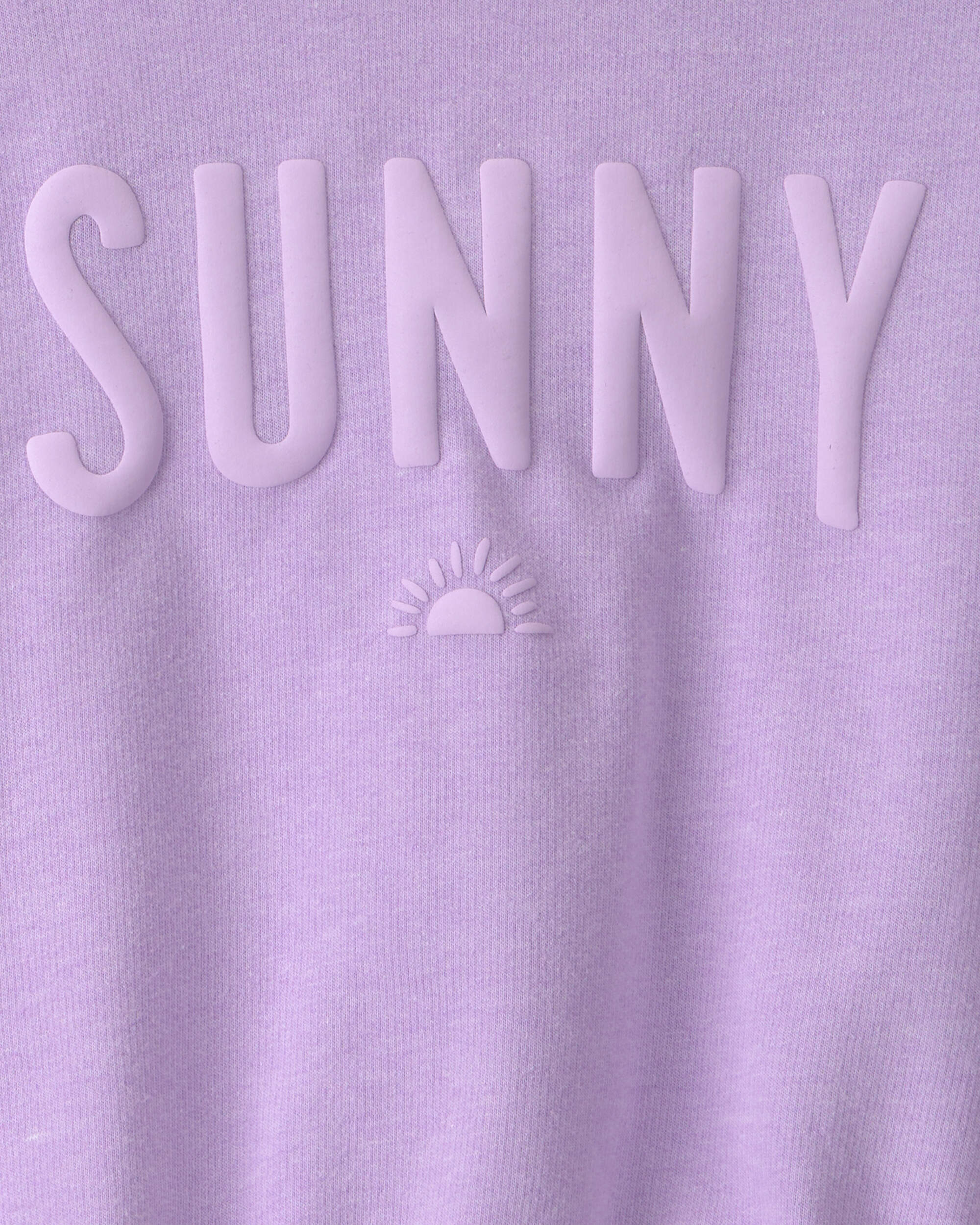 Girls 'Sunny' French Terry Top - Purple