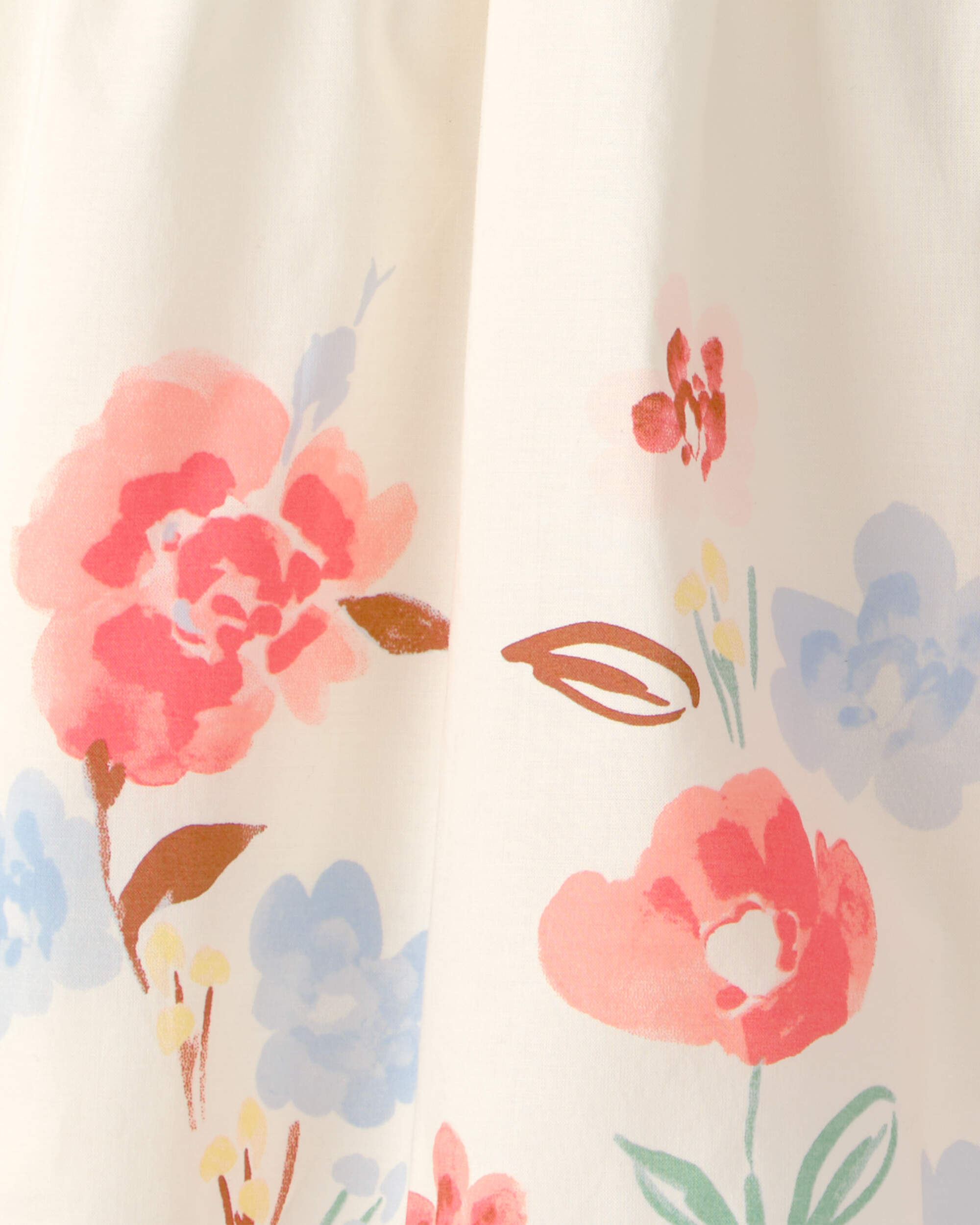 Toddler Girl Floral Puff Sleeve Dress - Ivory