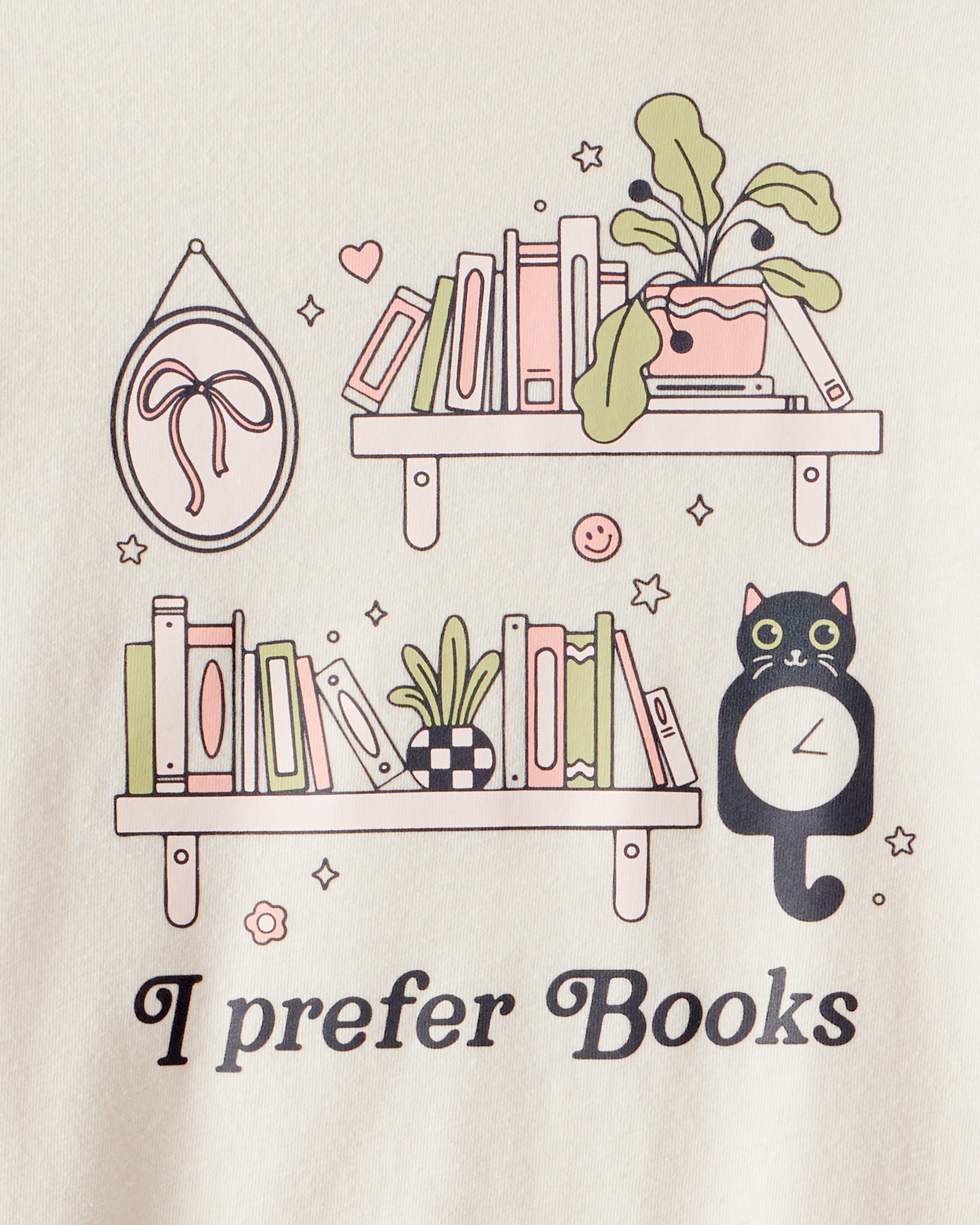 Girls I Prefer Books Long-Sleeve Graphic Tee - White