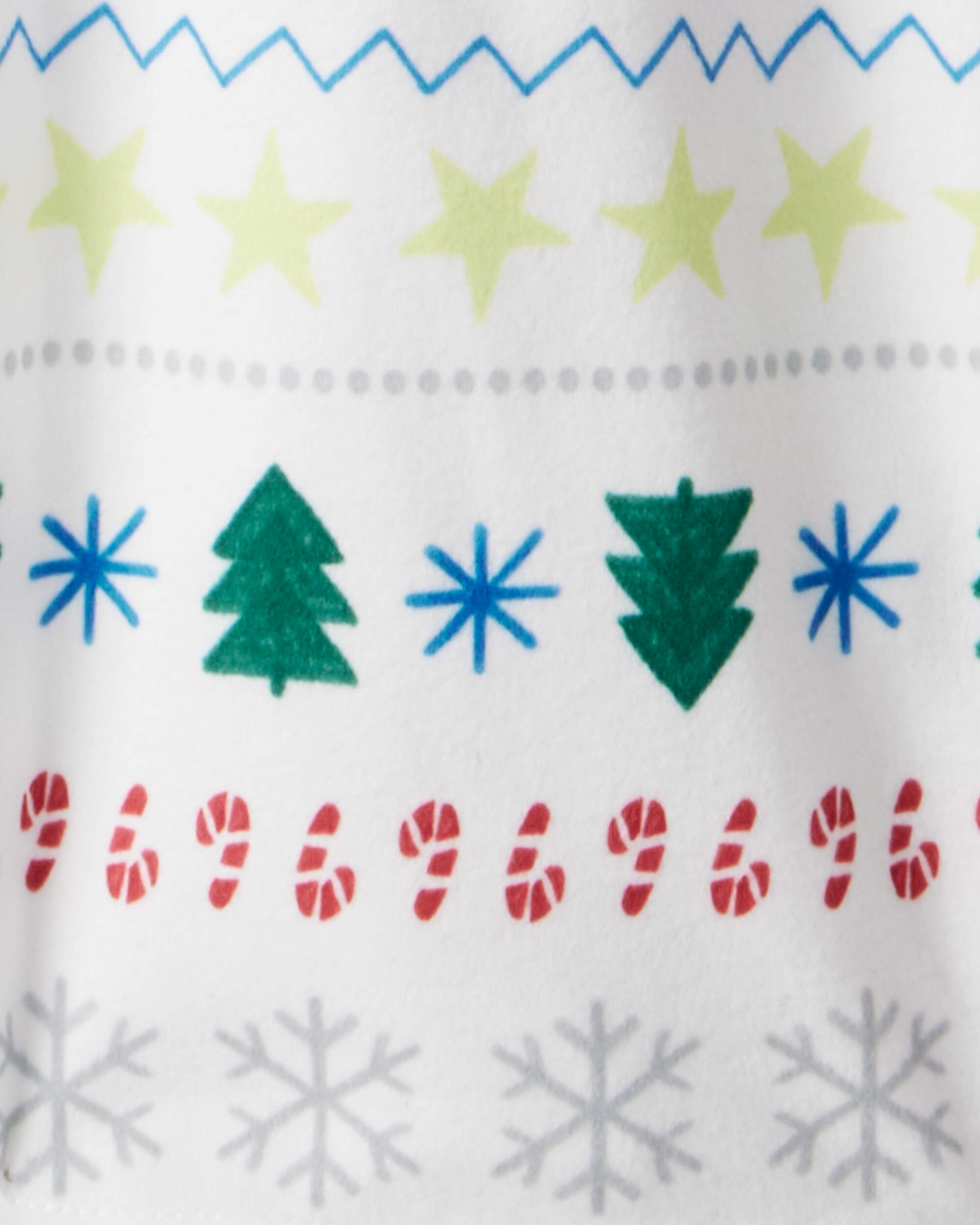 Toddler Christmas Fair Isle Cotton Long-Sleeve Snug Fit 2-Piece pyjamas - Green/White