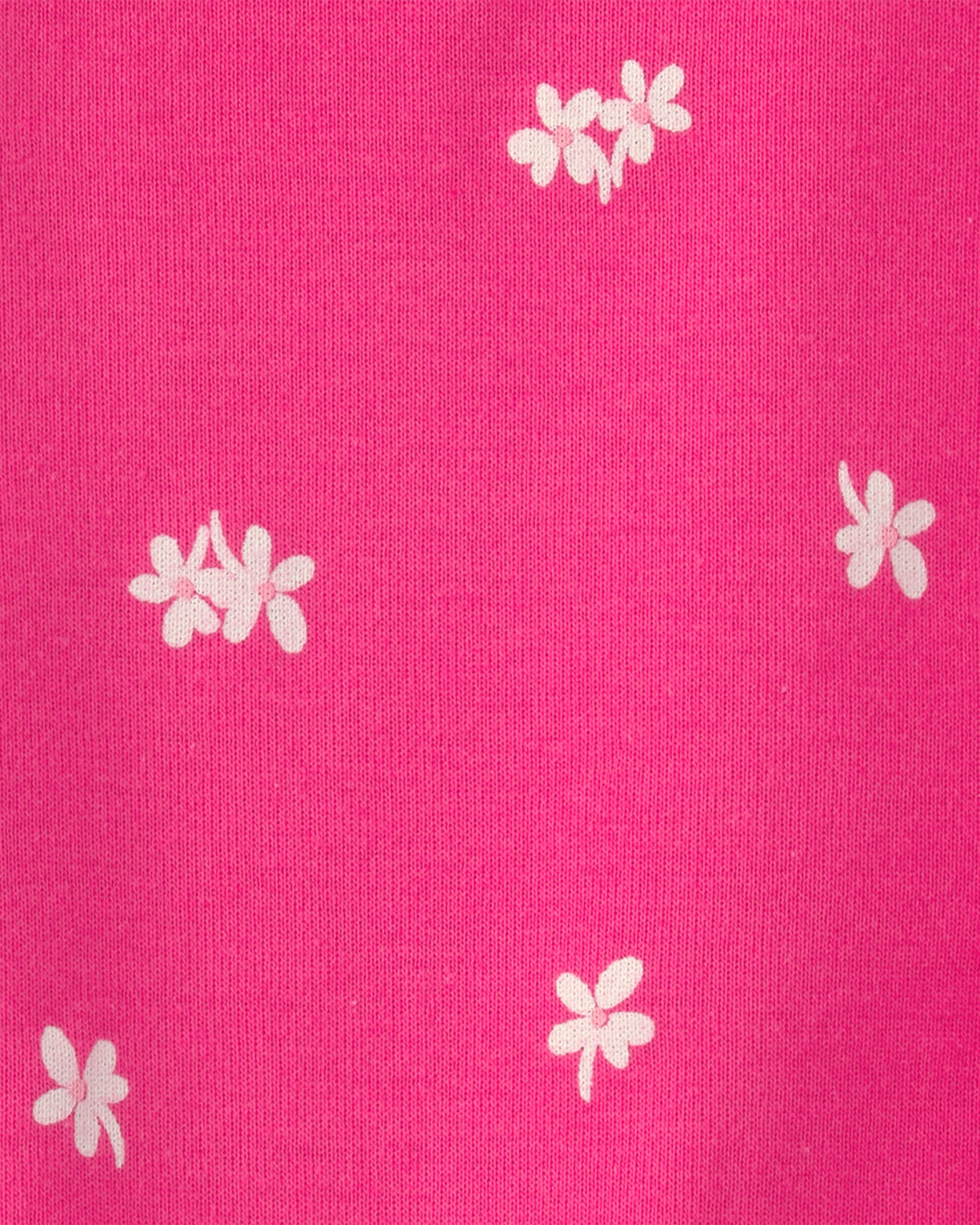 Baby Girl Floral Sleeveless Romper - Pink