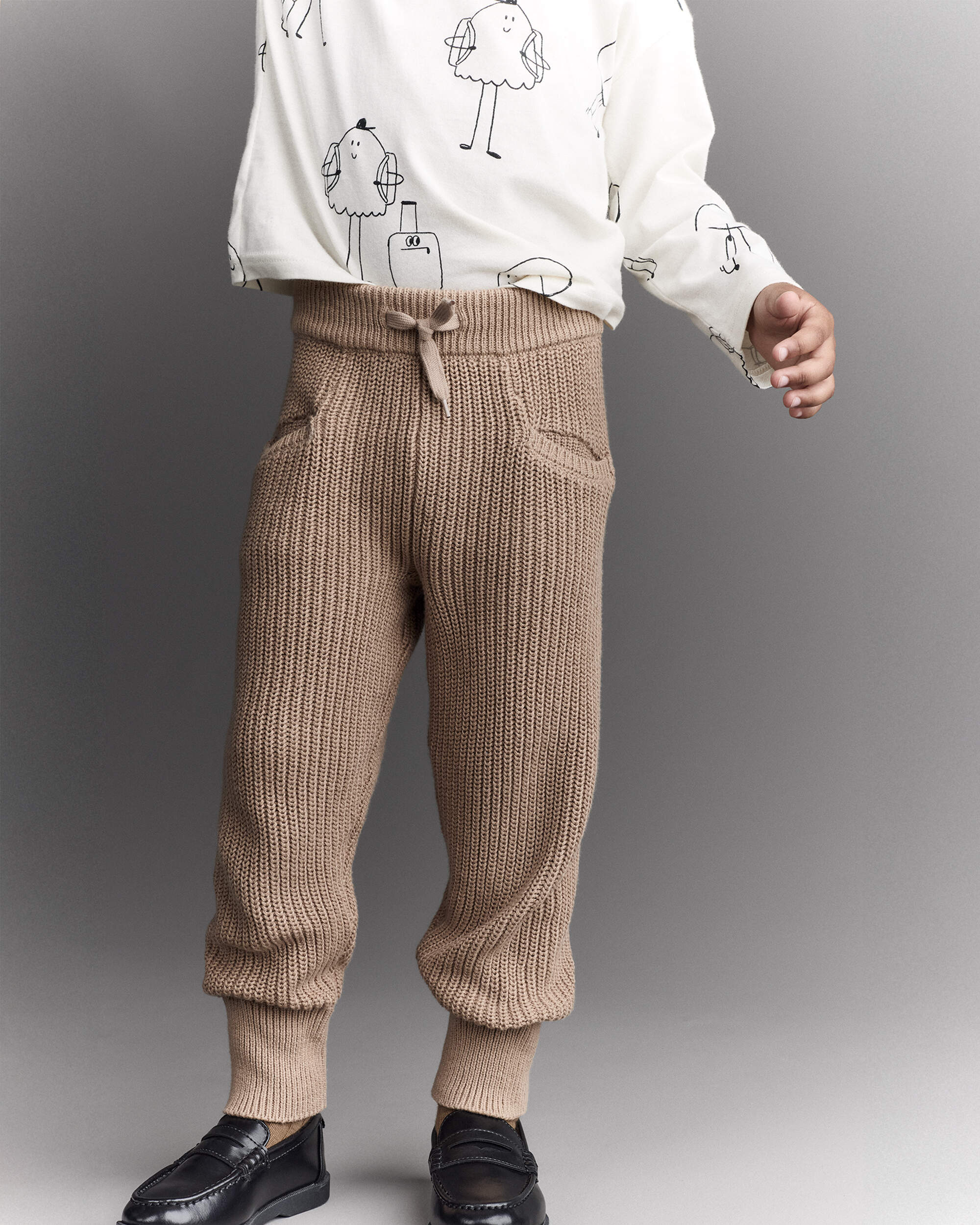 Toddler Sweater Jogger Pant - Tan