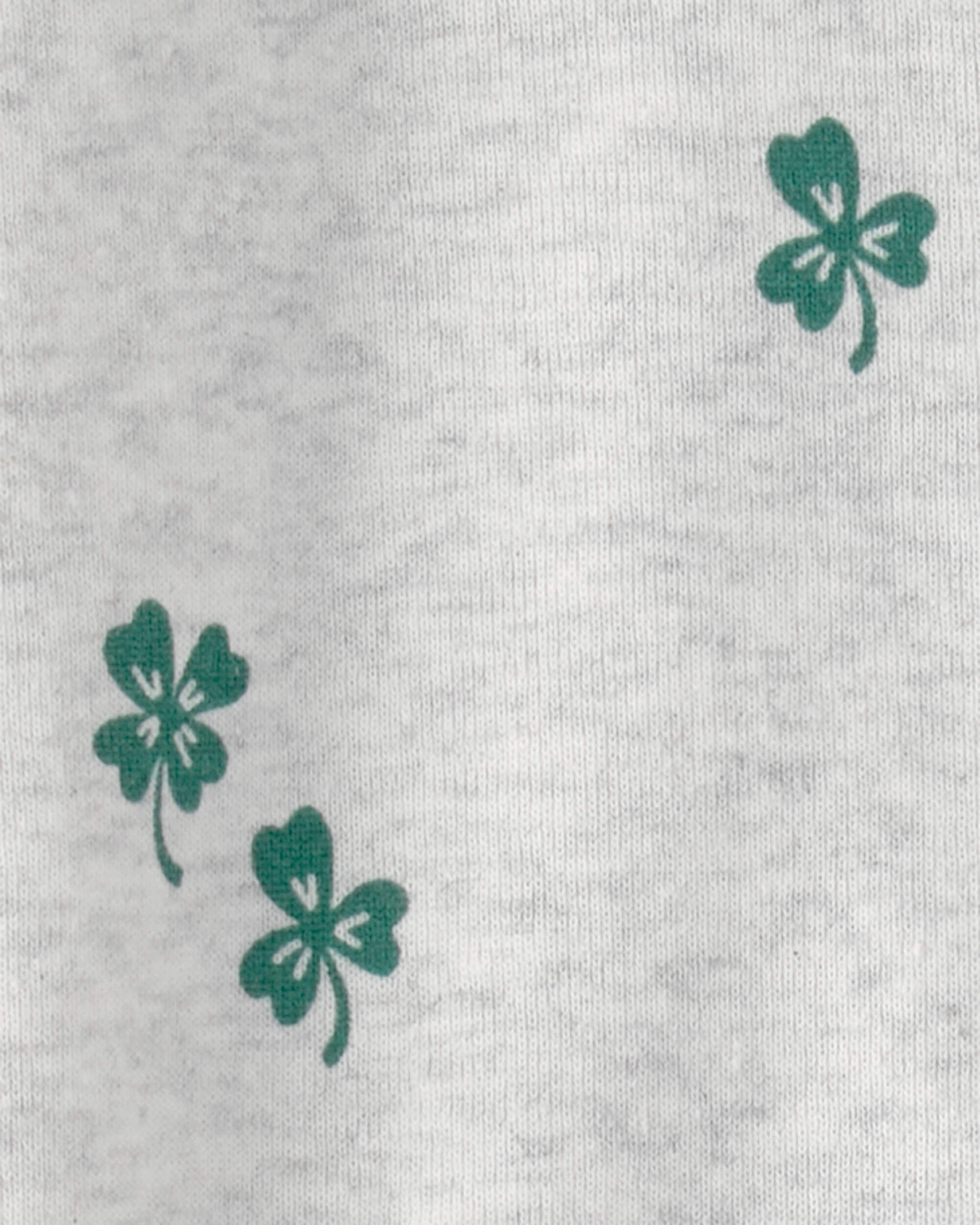 Baby Organic Cotton sleeper Pyjamas Lucky Clovers Print