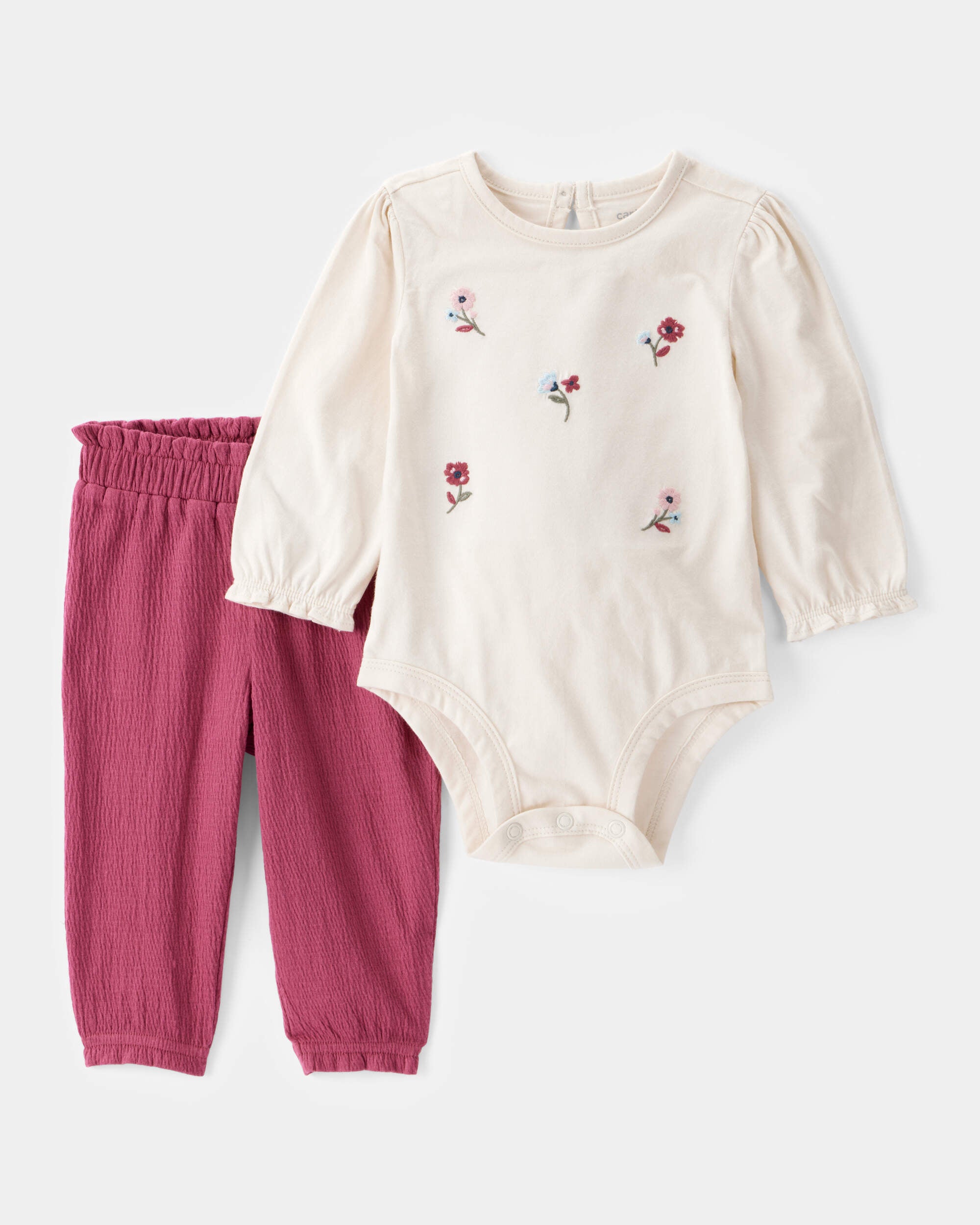 Baby 2-Piece Floral Bodysuit Pant Set