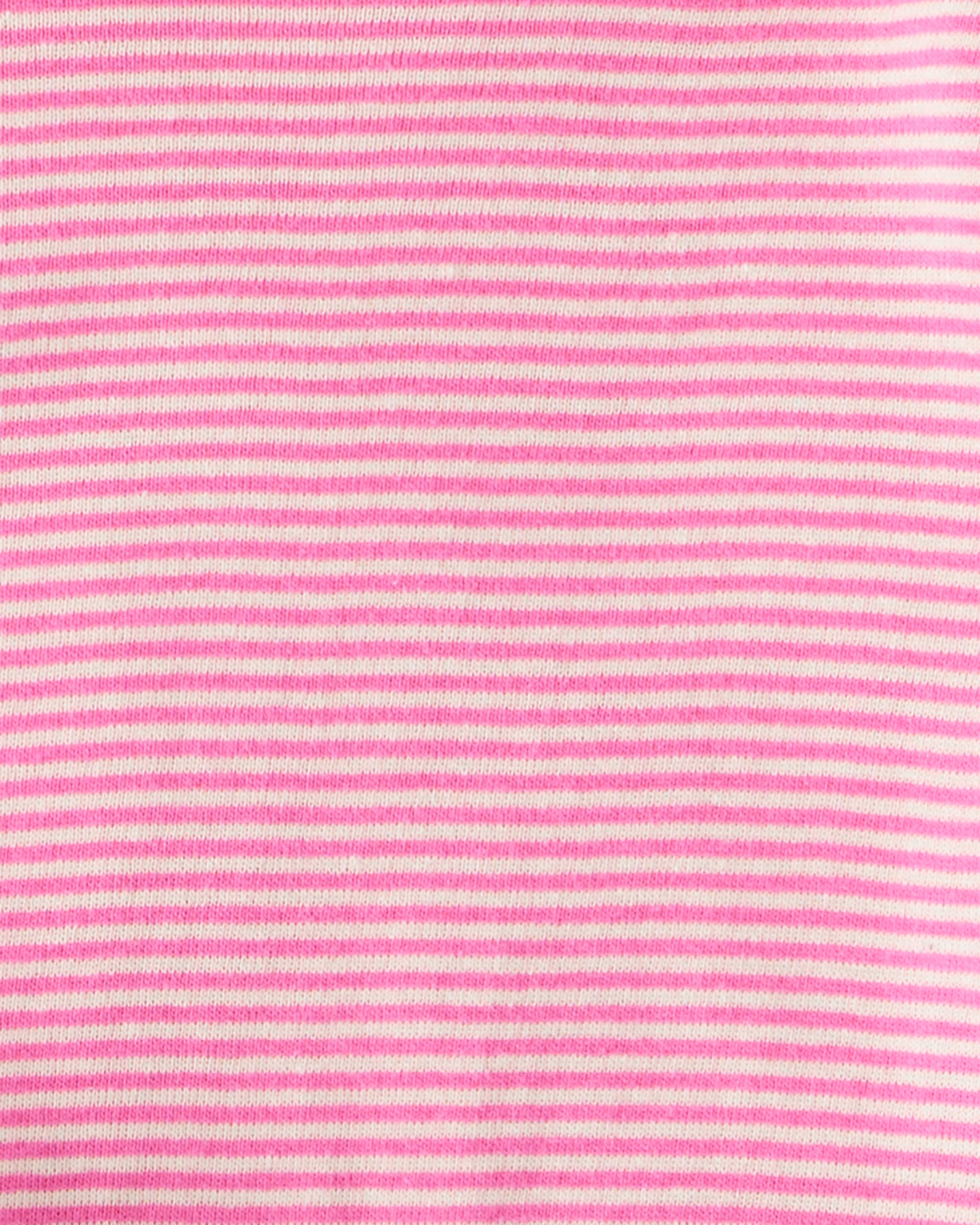 Baby Girl 3-Piece Fleece Vest Outfit Set - Pink