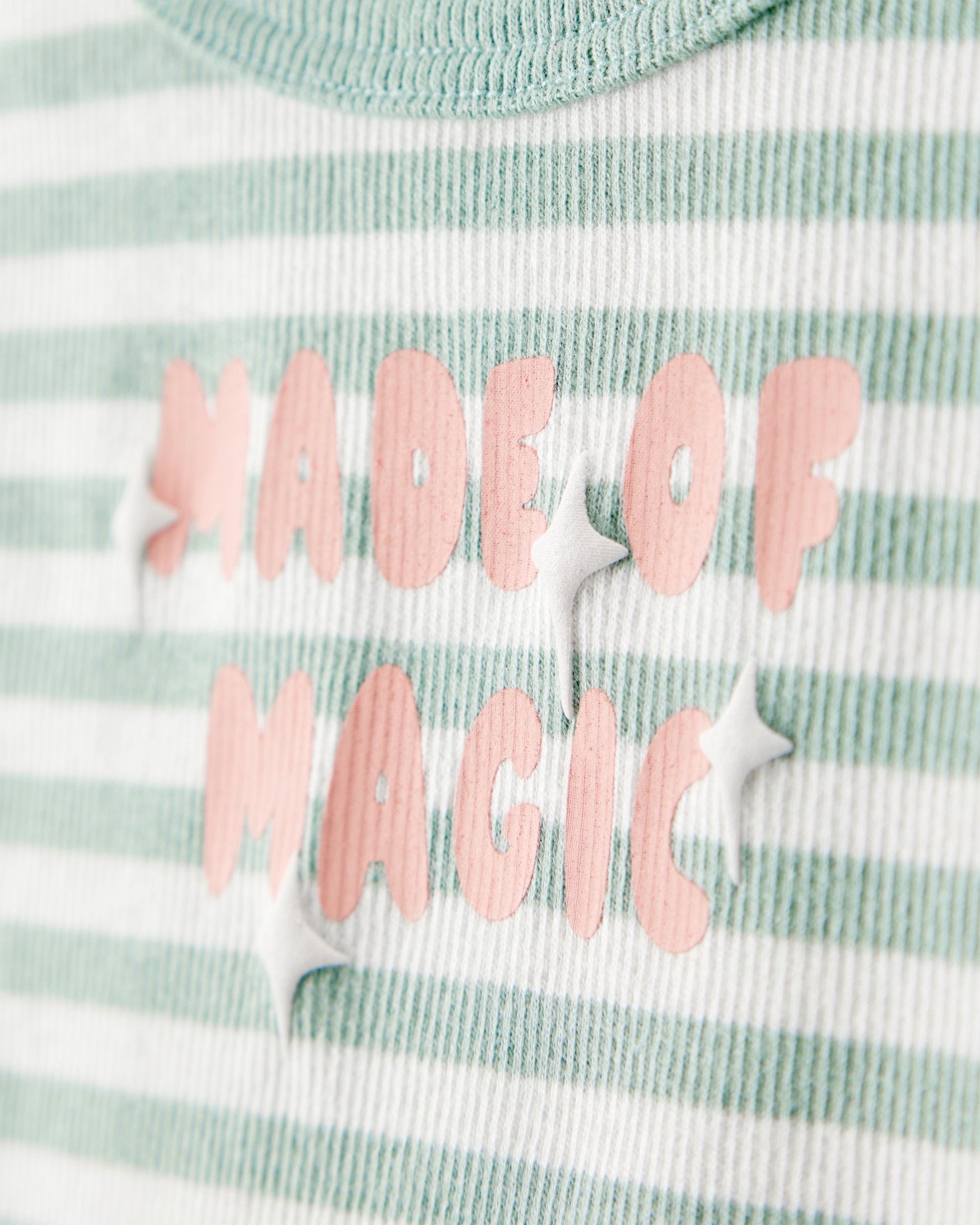 Toddler Girl Made of Magic' Striped Long-Sleeve Top - Green