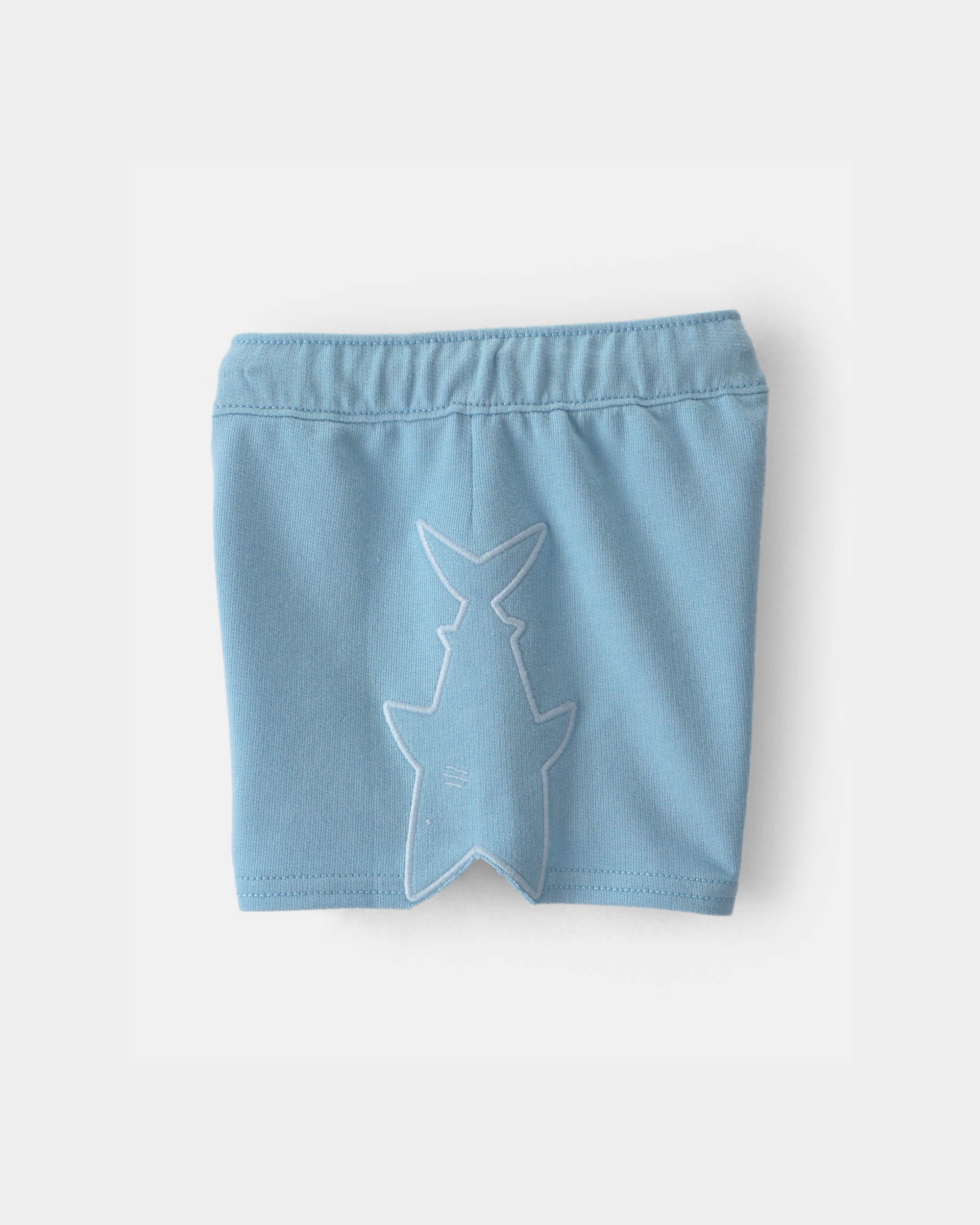 Baby Boy Shark French Terry Shorts - Blue