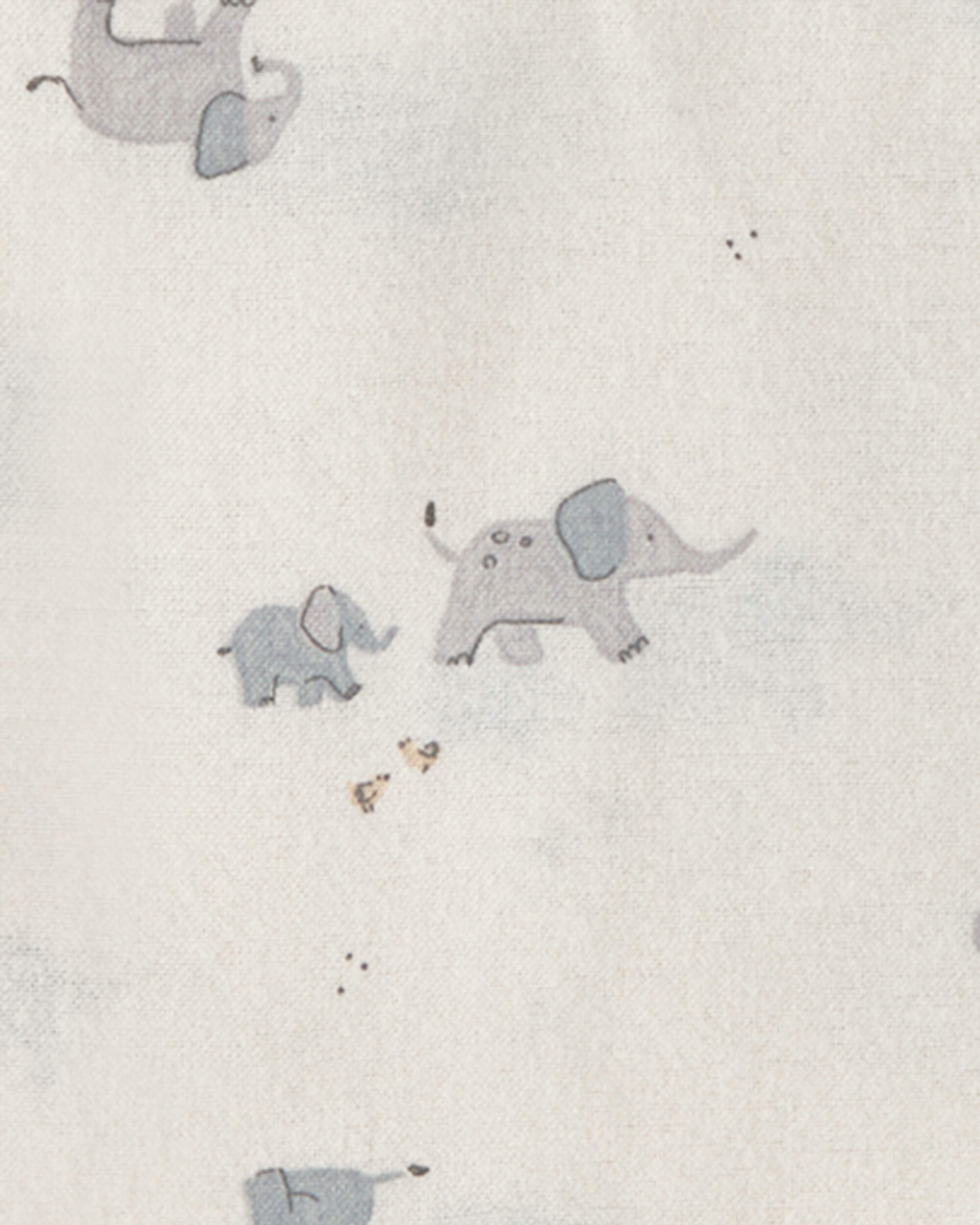 Baby 4-Pack Elephant Receiving Blankets - Grey/Ivory