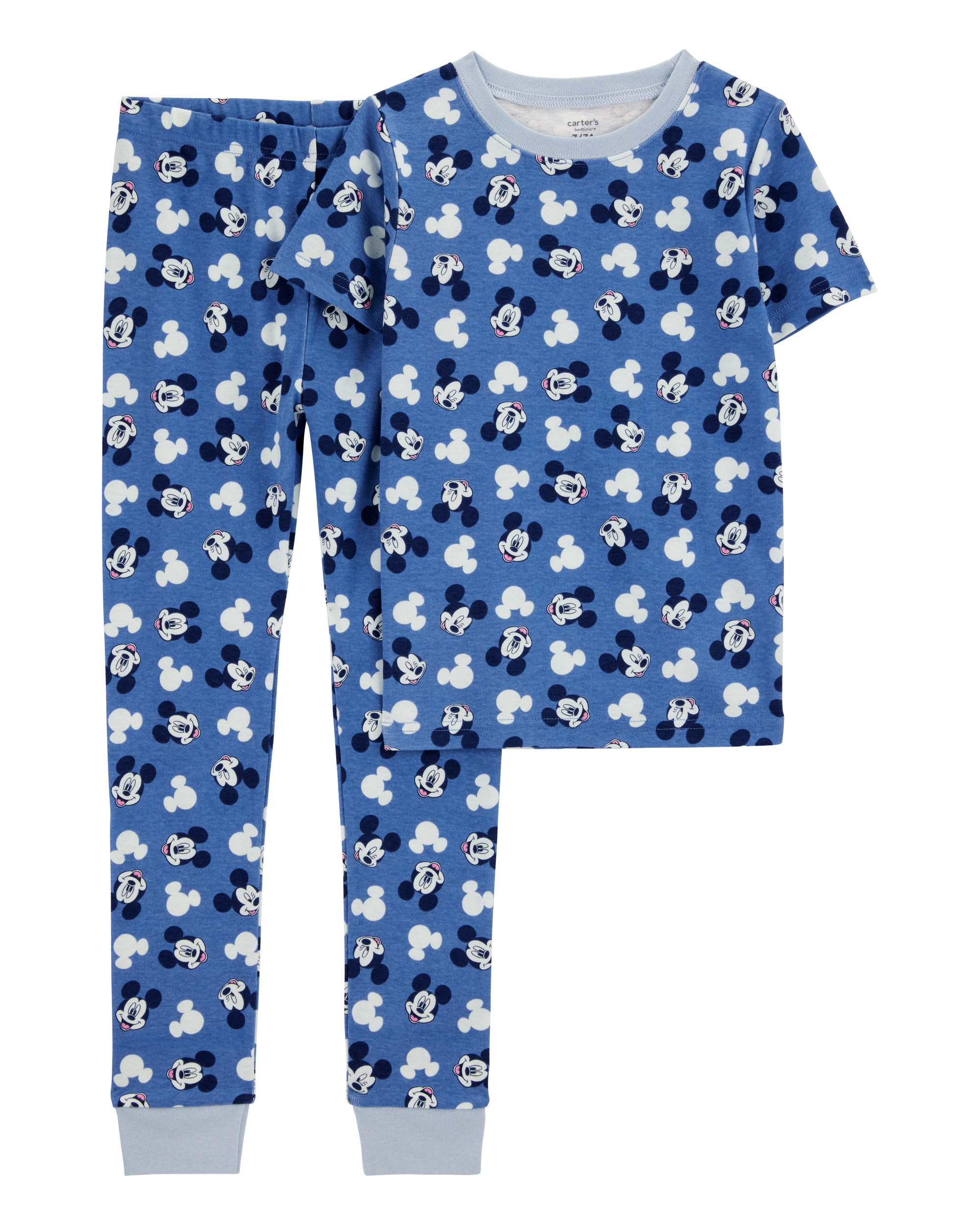 Kid Disney© Mickey Mouse Snug Fit Cotton 2-Piece Pyjamas - Navy