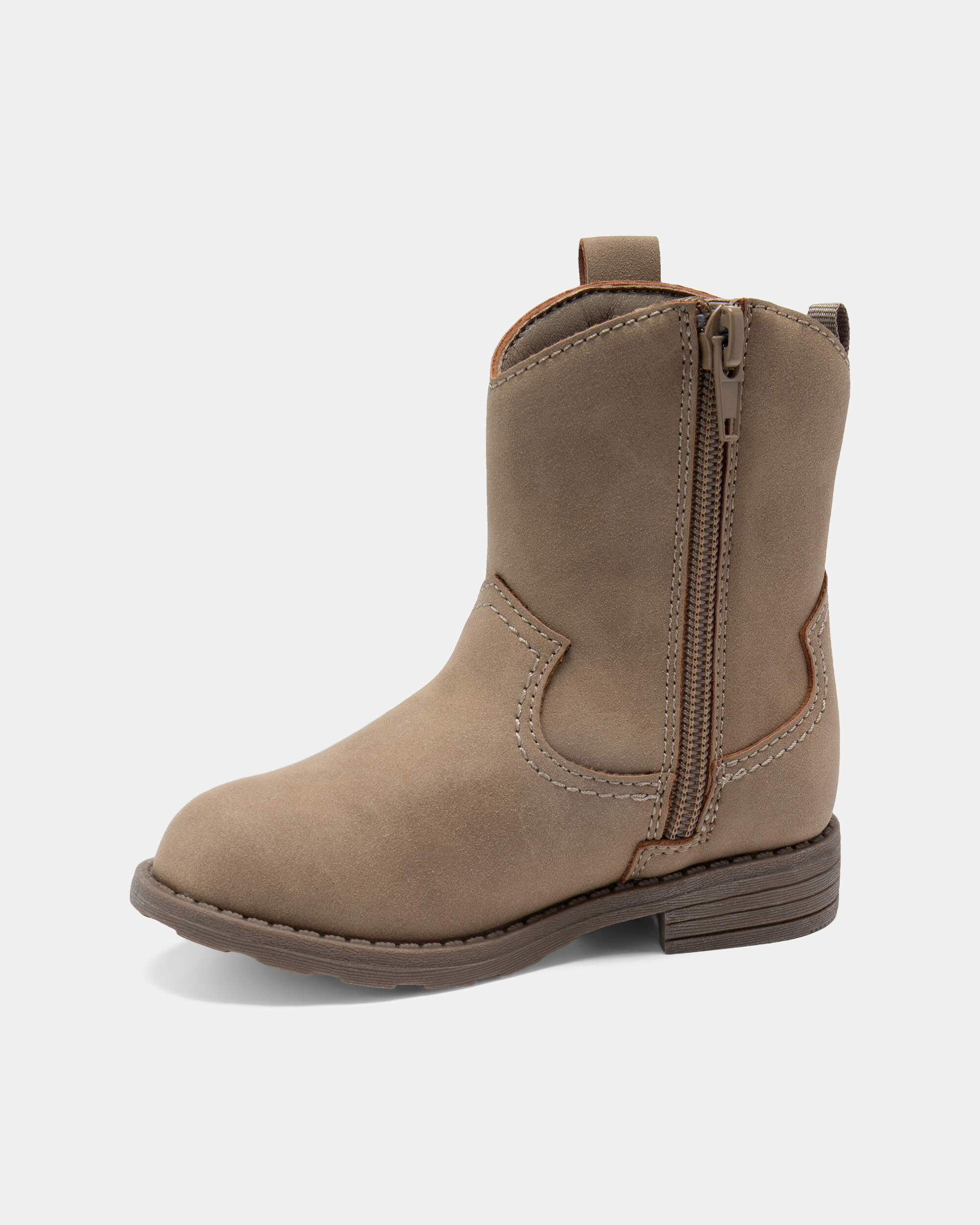 Toddler Girl Butterfly Stitch Cowgirl Boots - Brown