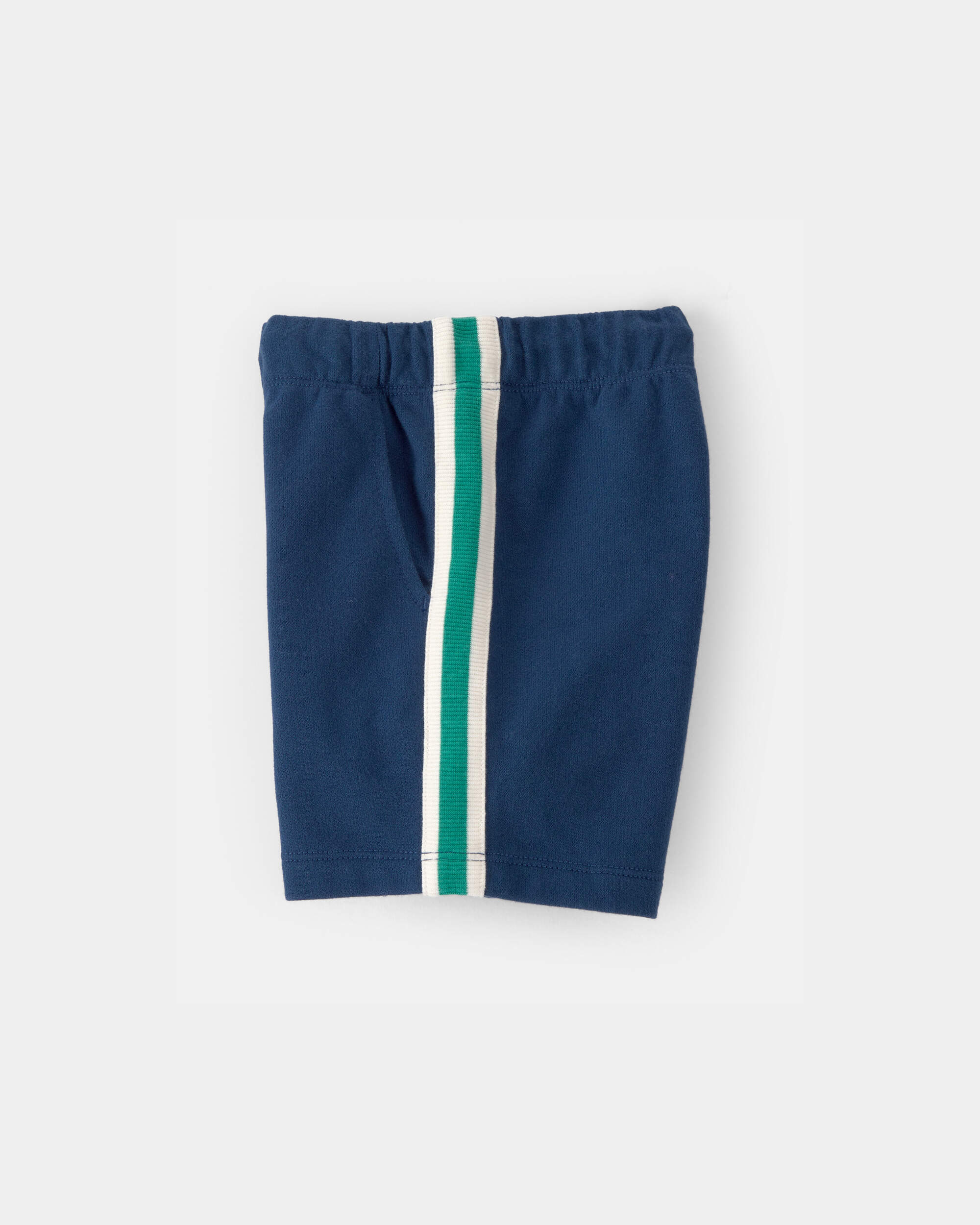 Toddler Boy Striped French Terry Shorts - Blue/Green