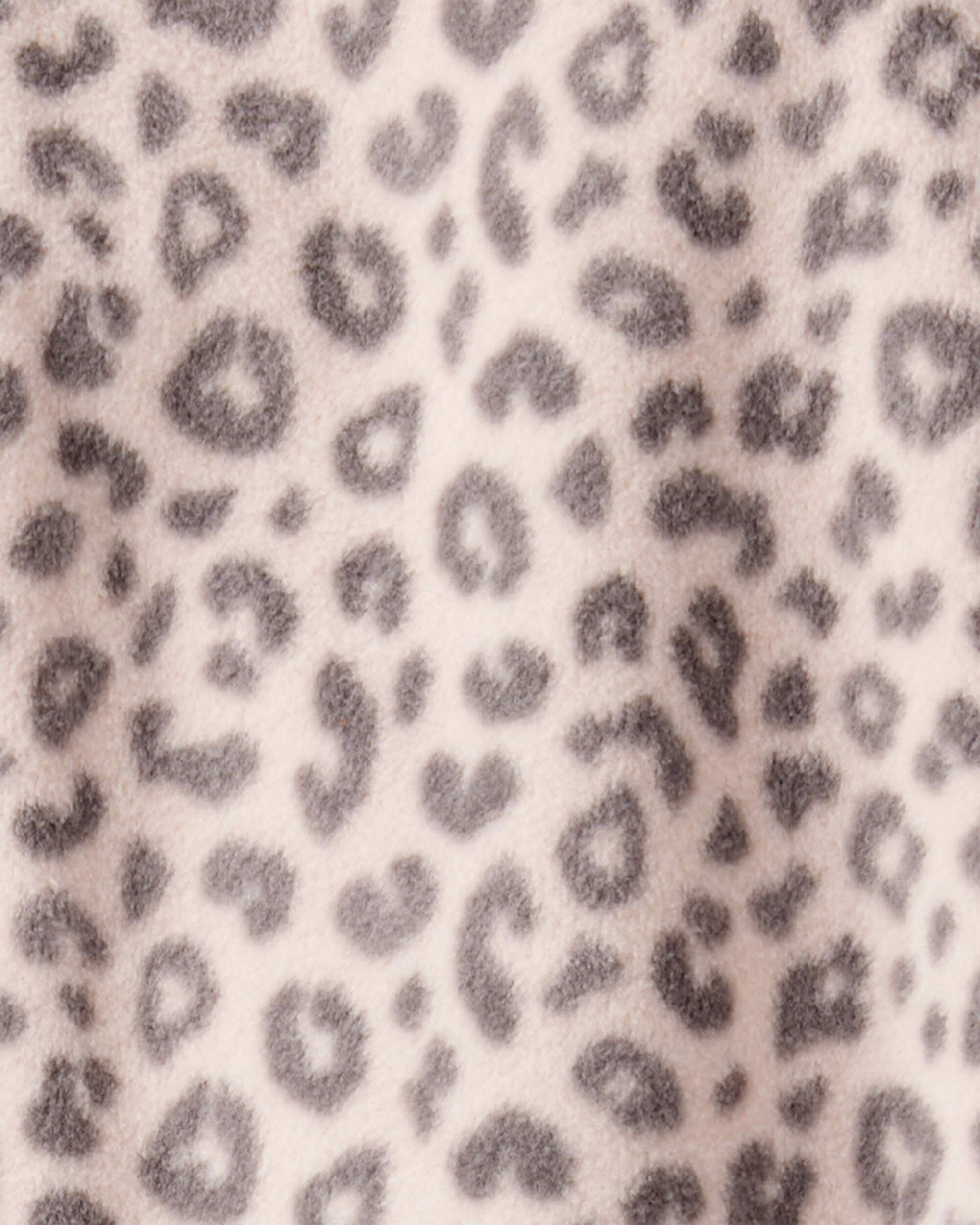 Baby Girl Leopard Print Loose Fit Long-Sleeve Sleeper - Cream/Brown