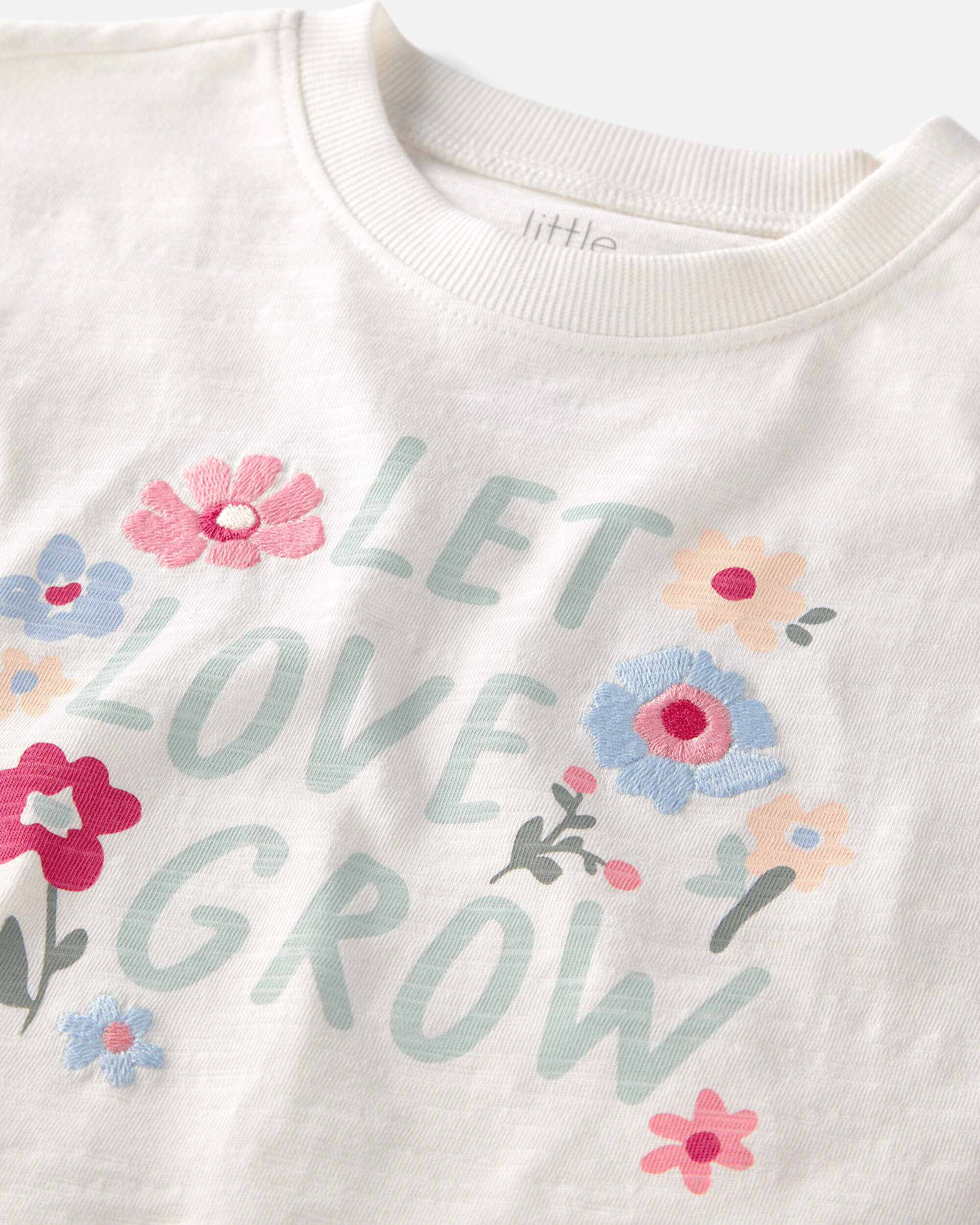 Toddler Girl Organic Cotton 'Let Love Grow' Tee