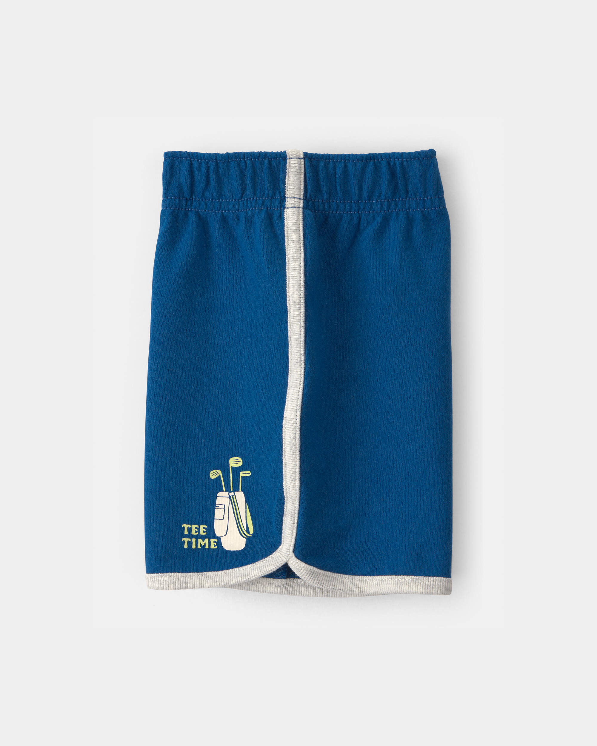 Baby Boy 2-Piece 'All Day Fun' Golf Top & Short Set - Grey/Blue