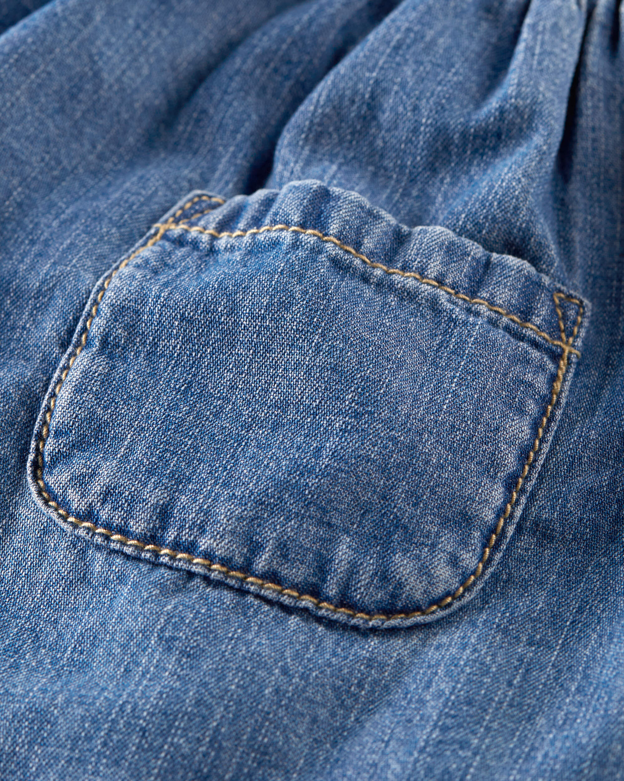 Baby Organic Cotton Chambray Pocket Dress