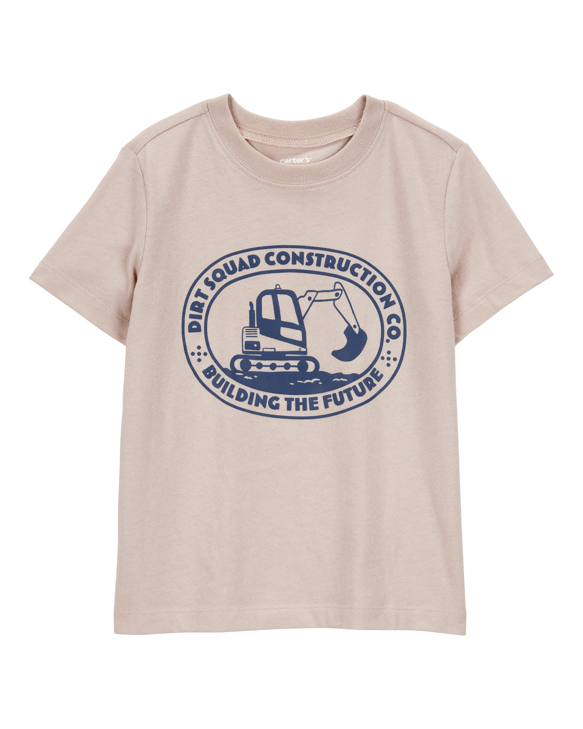 Toddler Construction Short-Sleeve Graphic Tee - Khaki