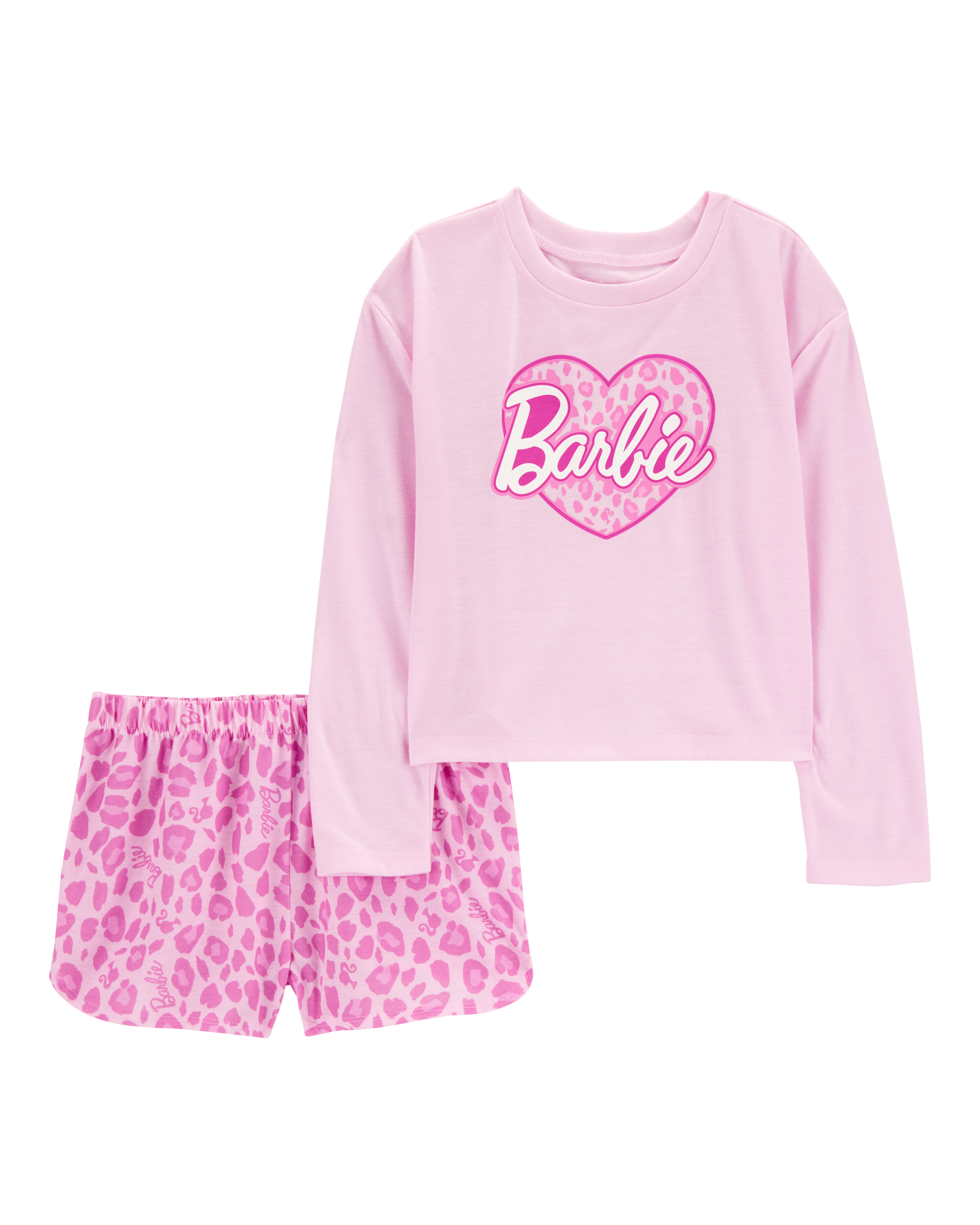 Kid Barbie Loose-Fit 2-Piece Pyjamas - Pink