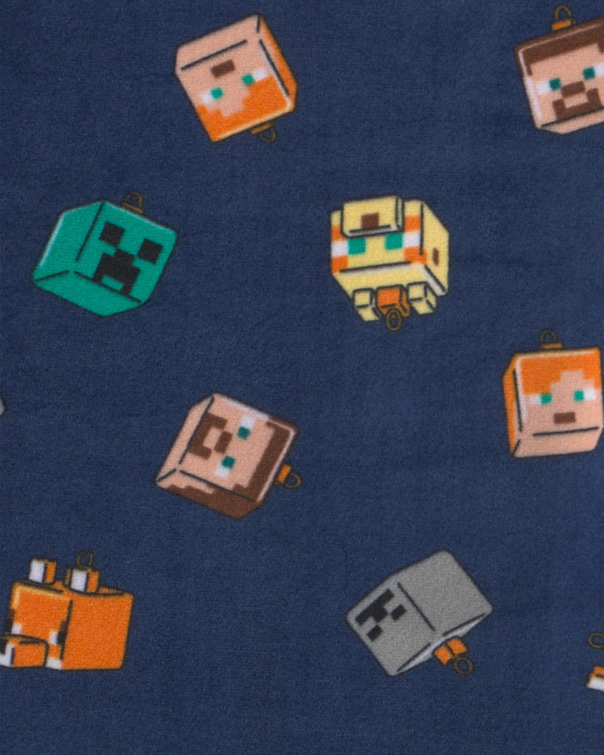 Boys 2-Piece Minecraft Christmas DreamPlush Snug Fit Pyjama Set - Navy Blue