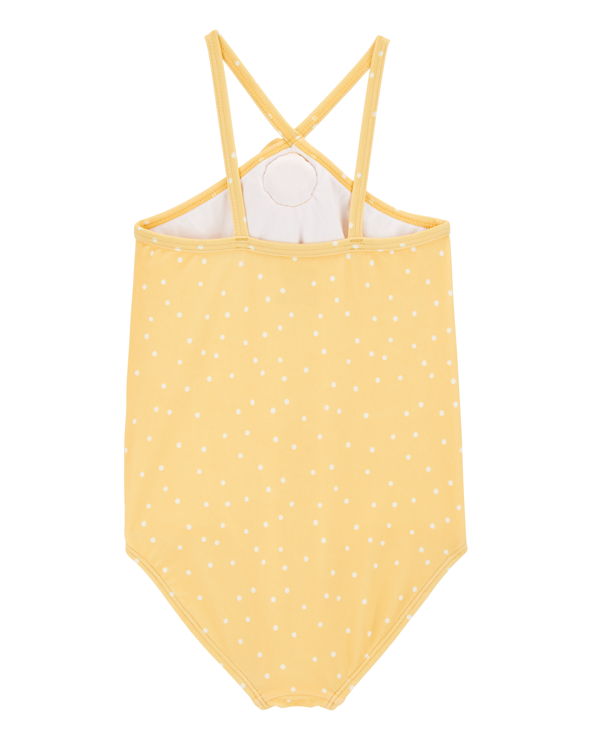 Toddler Girl 1-Piece Polka Dot Swimsuit - Gold